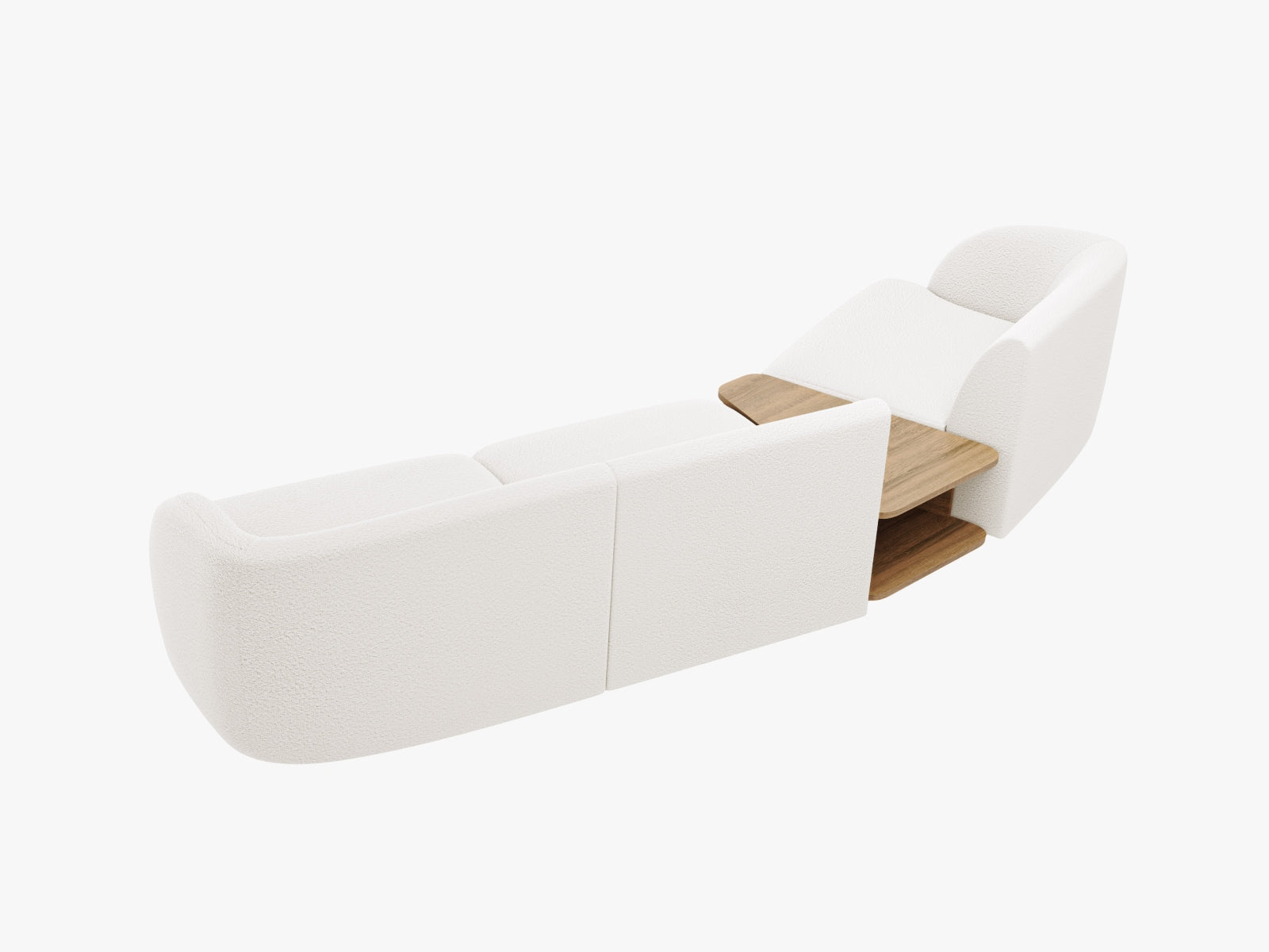 Miley Modulares Sofa links 3 Sitzer in White präsentiert im Onlineshop von KAQTU Design AG. L-Sofa links ist von Micadoni