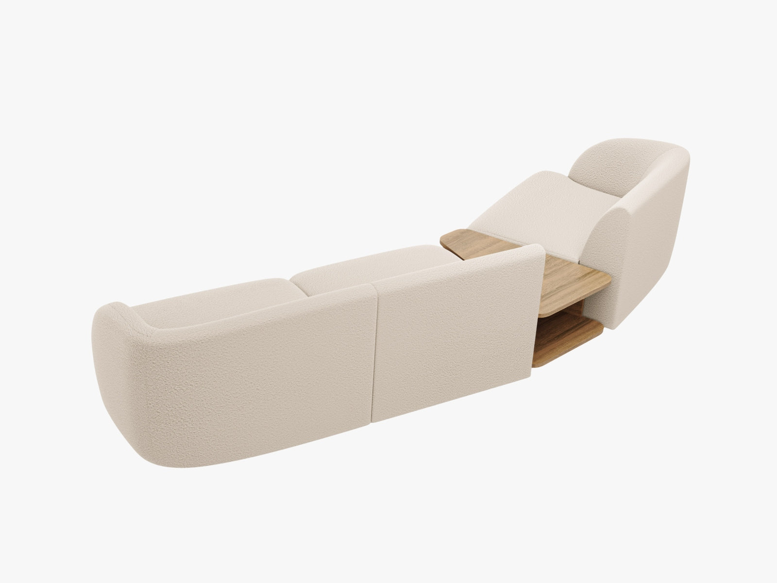 Miley Modulares Sofa links 3 Sitzer in Beige präsentiert im Onlineshop von KAQTU Design AG. L-Sofa links ist von Micadoni