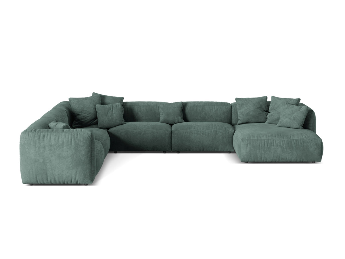 6-Sitzer Modular Ecksofa links Martina in Petrol-Vogue präsentiert im Onlineshop von KAQTU Design AG. Ecksofa links ist von Micadoni