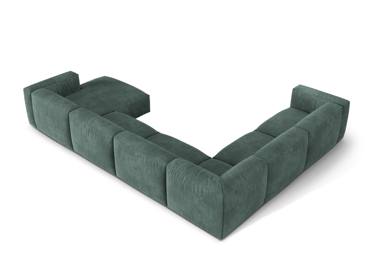 6-Sitzer Modular Ecksofa links Martina in Petrol-Vogue präsentiert im Onlineshop von KAQTU Design AG. Ecksofa links ist von Micadoni