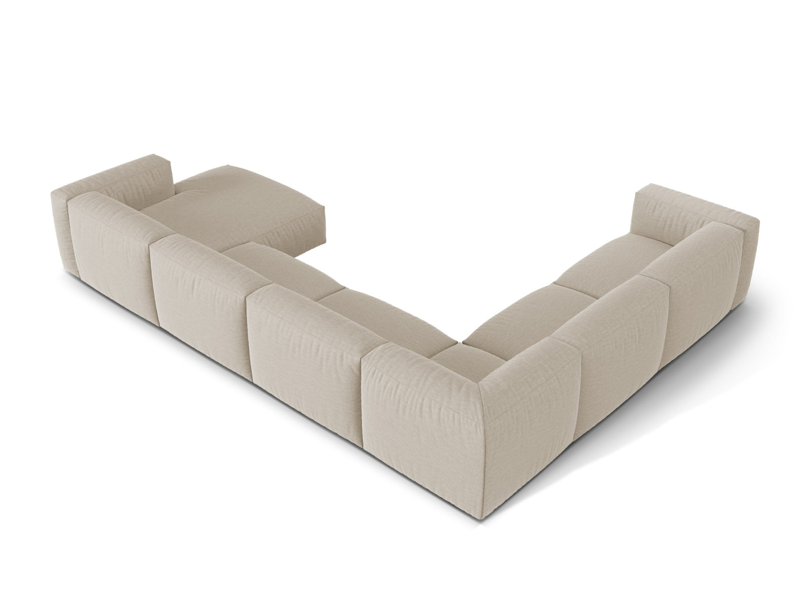 Elegantes 6-Sitzer Ecksofa Martina in linker Ausführung, ideal für gemütliche Abende und modernes Wohndesign.
