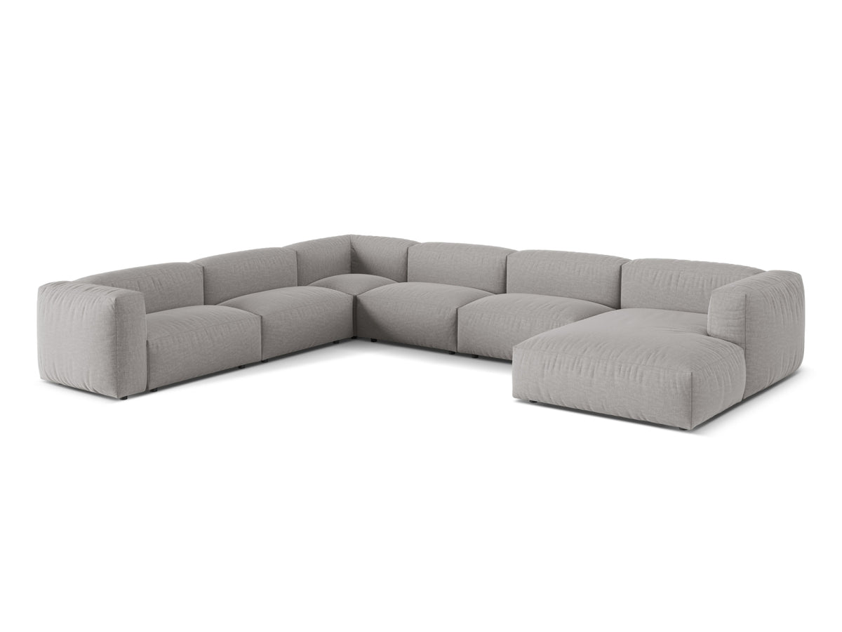 6-Sitzer Ecksofa links modular Martina in Light Grey-Boston präsentiert im Onlineshop von KAQTU Design AG. Ecksofa links ist von Micadoni
