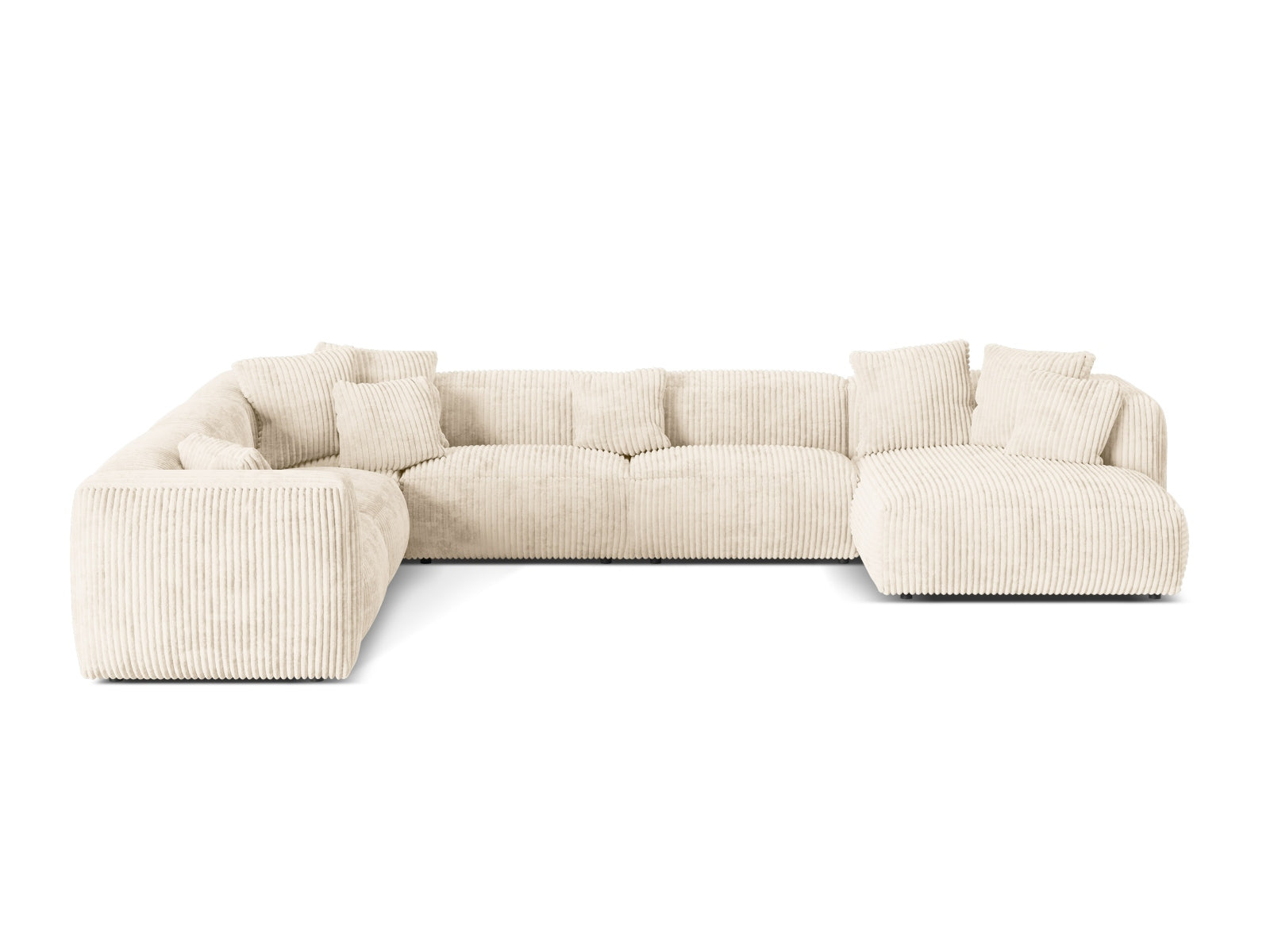 Elegantes 6-Sitzer Ecksofa Martina in linker Ausführung, ideal für gesellige Abende und modernes Wohndesign.