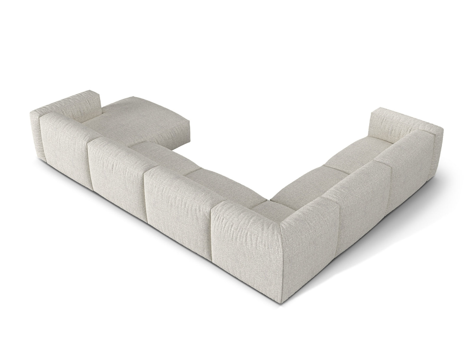 Elegantes 6-Sitzer Ecksofa Martina in linker Variante, perfekt für entspannte Stunden und modernes Wohndesign.