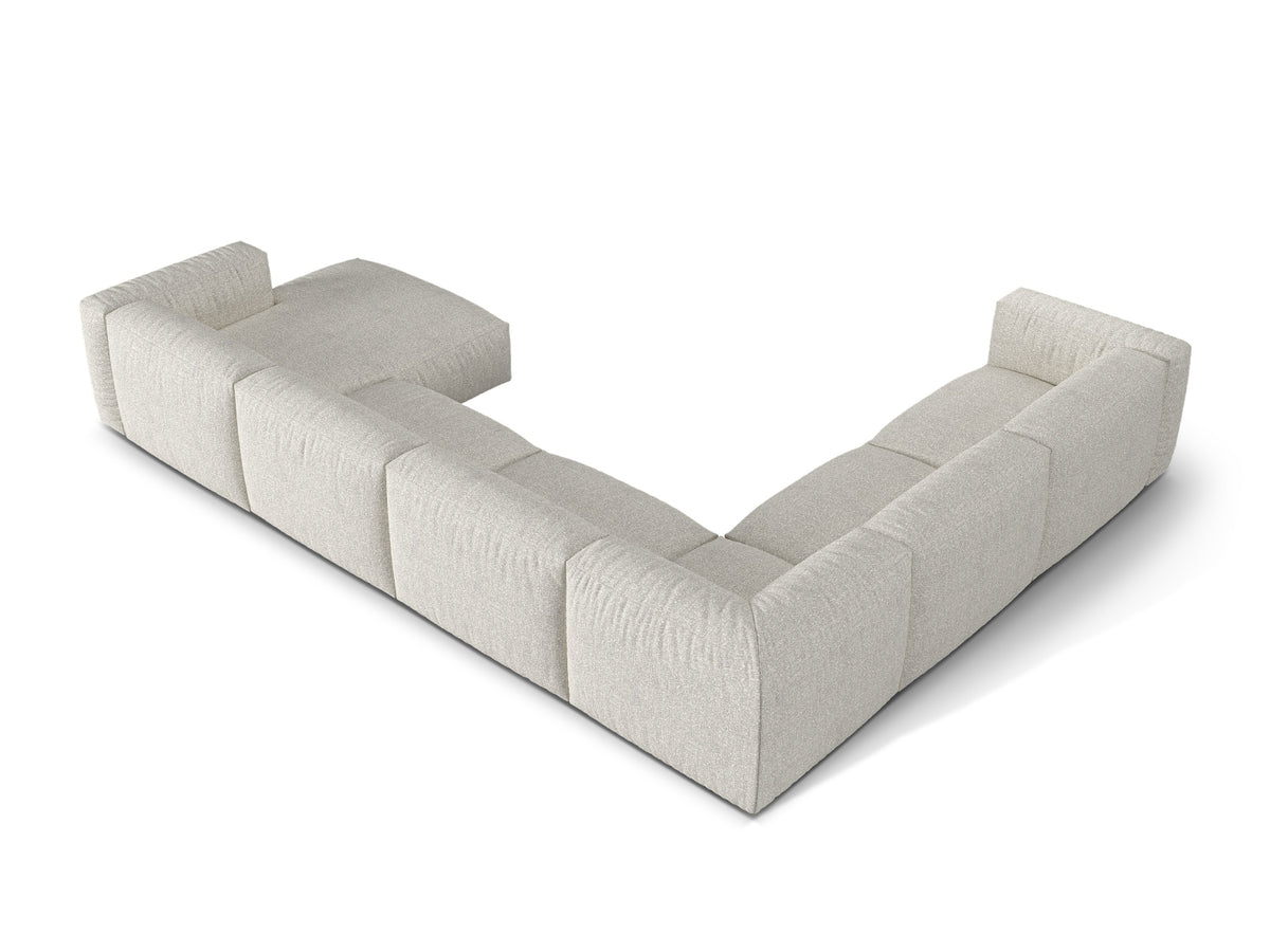 6-Sitzer Modular Ecksofa links Martina in Grey Beige Melange-Monet präsentiert im Onlineshop von KAQTU Design AG. Ecksofa links ist von Micadoni