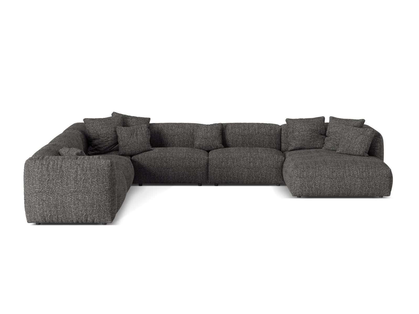 Modernes 6-Sitzer Ecksofa Martina in stilvollem Design, perfekt für entspannte Stunden und gesellige Zusammenkünfte im Wohnzimmer.