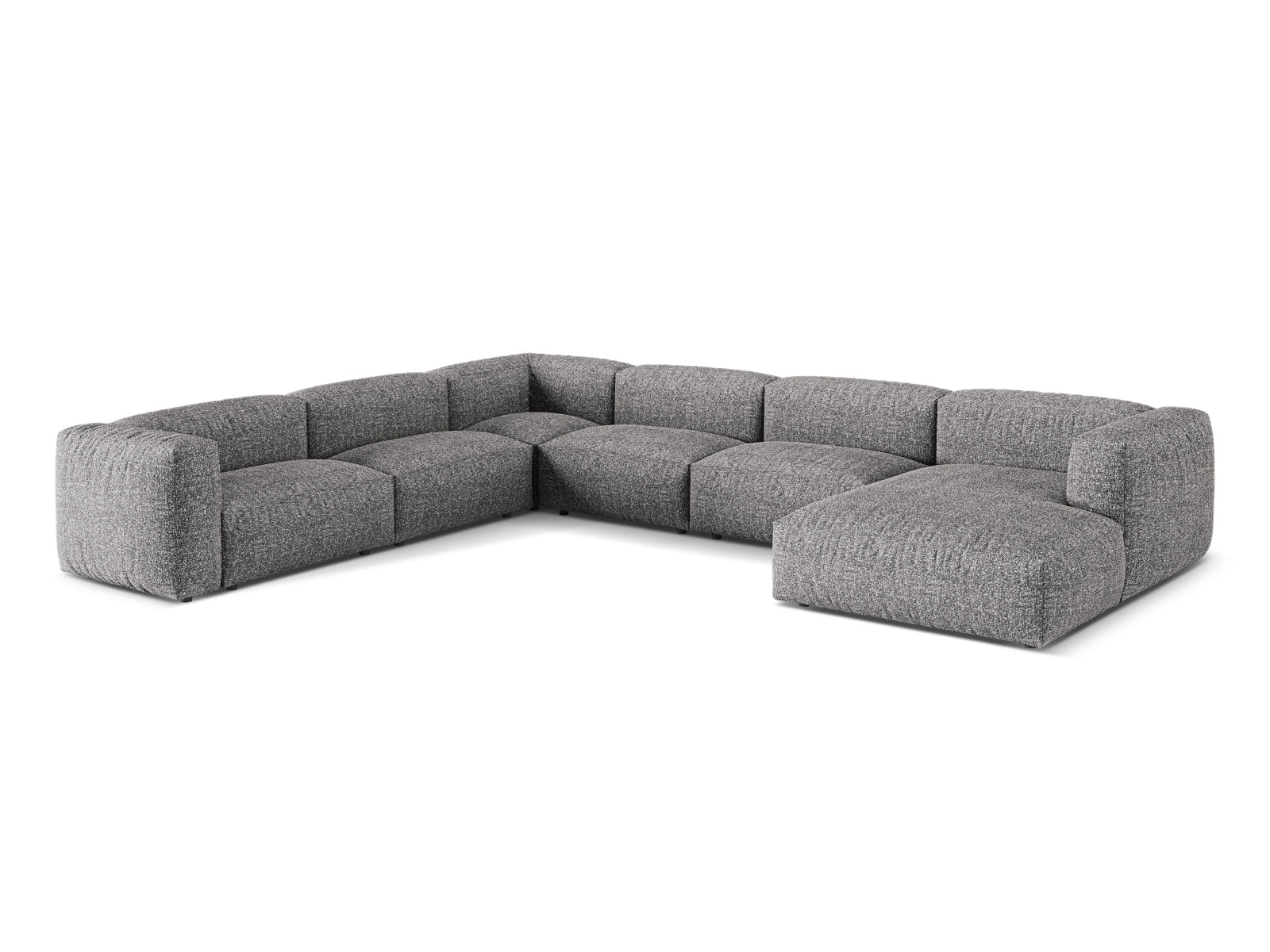 Elegantes 6-Sitzer Ecksofa Martina in linker Variante, perfekt für gemütliche Zusammenkünfte und modernes Wohndesign.