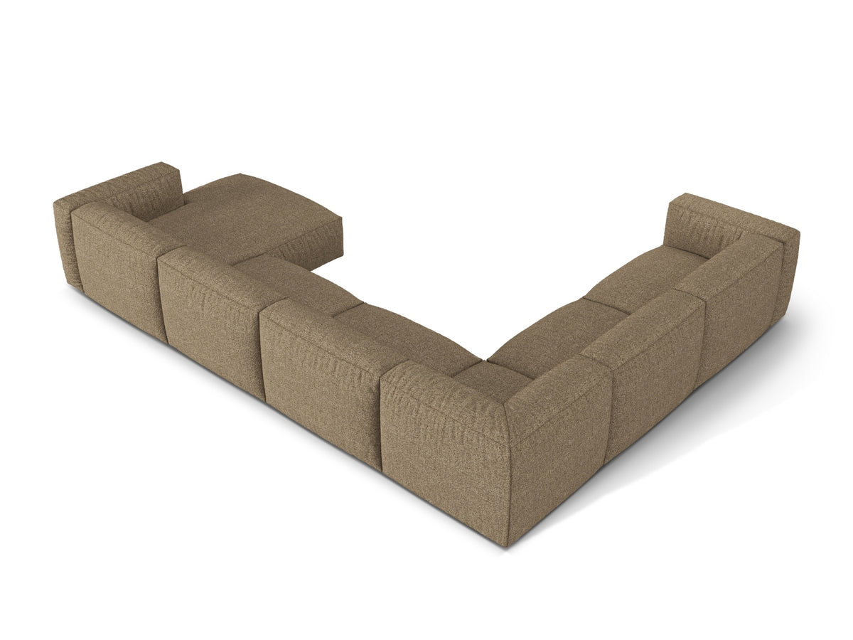6-Sitzer Modular Ecksofa links Martina in Cappuccino-Monet präsentiert im Onlineshop von KAQTU Design AG. Ecksofa links ist von Micadoni