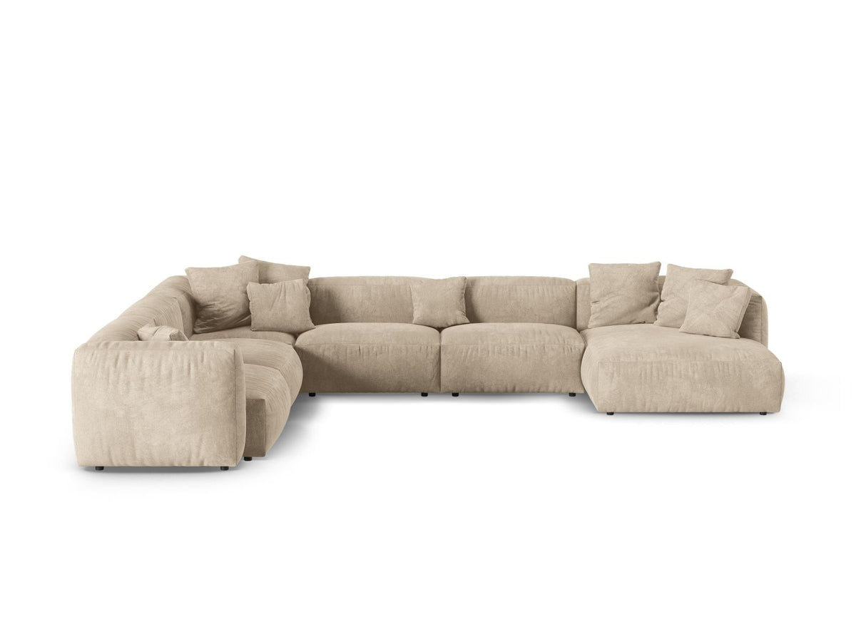 6-Sitzer Modular Ecksofa links XL Martina in Light Beige-Vogue präsentiert im Onlineshop von KAQTU Design AG. Ecksofa links ist von Micadoni