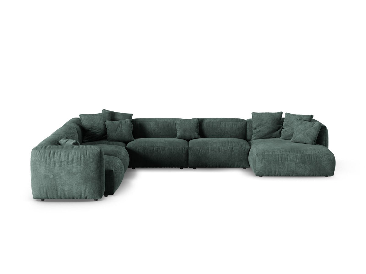 6-Sitzer Modular Ecksofa links XL Martina in Petrol-Vogue präsentiert im Onlineshop von KAQTU Design AG. Ecksofa links ist von Micadoni
