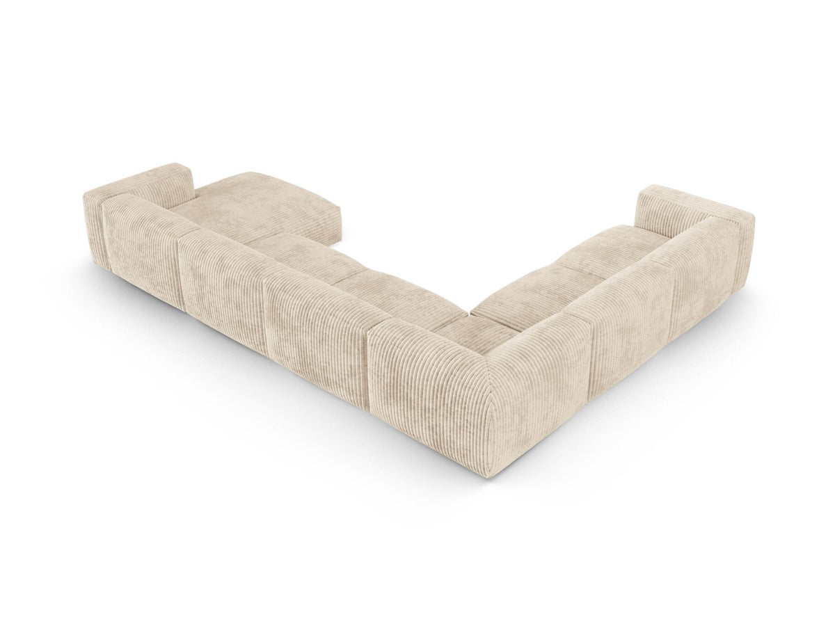 6-Sitzer Ecksofa links modular XL Martina in Light Beige-Tilia präsentiert im Onlineshop von KAQTU Design AG. Ecksofa links ist von Micadoni