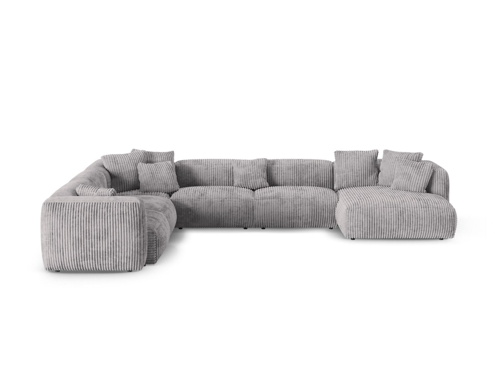 6-Sitzer Ecksofa links modular XL Martina in Light Grey-Tilia präsentiert im Onlineshop von KAQTU Design AG. Ecksofa links ist von Micadoni