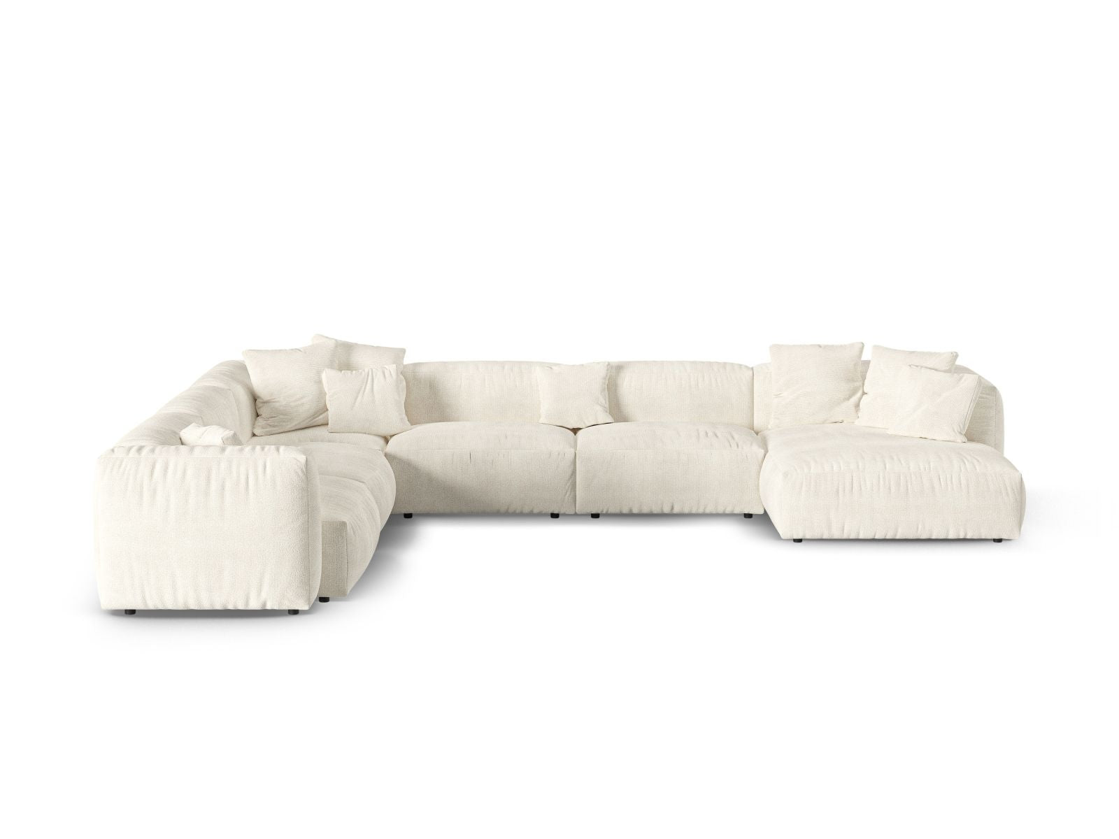 6-Sitzer Modular Ecksofa links XL Martina in Ivory-Monet präsentiert im Onlineshop von KAQTU Design AG. Ecksofa links ist von Micadoni