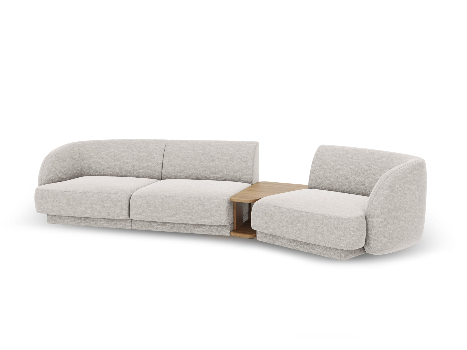 Miley Modulares Sofa rechts 3 Sitzer in Light Grey präsentiert im Onlineshop von KAQTU Design AG. L-Sofa rechts ist von Micadoni