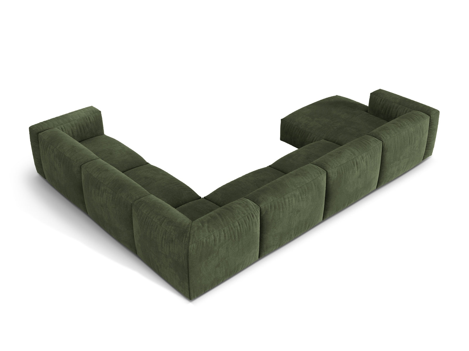 Elegantes 6-Sitzer Ecksofa XL Martina in modernem Green-Vogue, ideal für gemütliche und stilvolle Wohnräume von Micadoni.