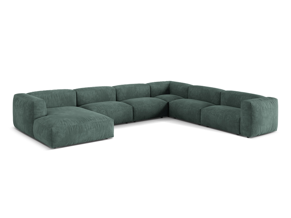 6-Sitzer Modular Ecksofa rechts Martina in Petrol-Vogue präsentiert im Onlineshop von KAQTU Design AG. Ecksofa rechts ist von Micadoni