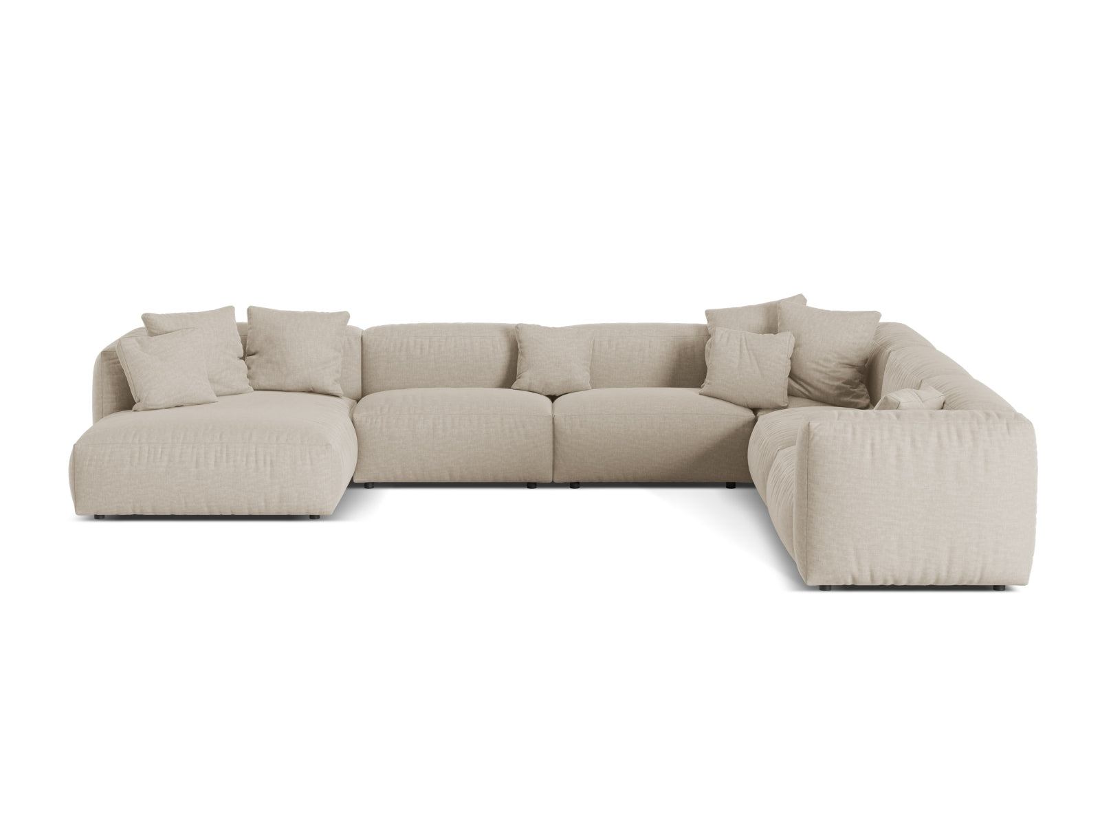 Modernes 6-Sitzer Ecksofa Martina von Micadoni, ideal für gemütliche Abende und einladende Wohnzimmergestaltung.