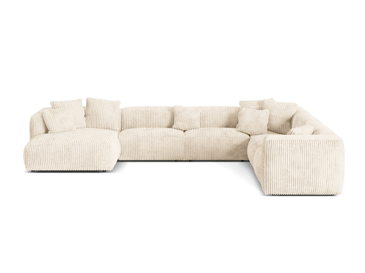 6-Sitzer Ecksofa rechts Martina in Light Beige-Tilia präsentiert im Onlineshop von KAQTU Design AG. Ecksofa rechts ist von Micadoni