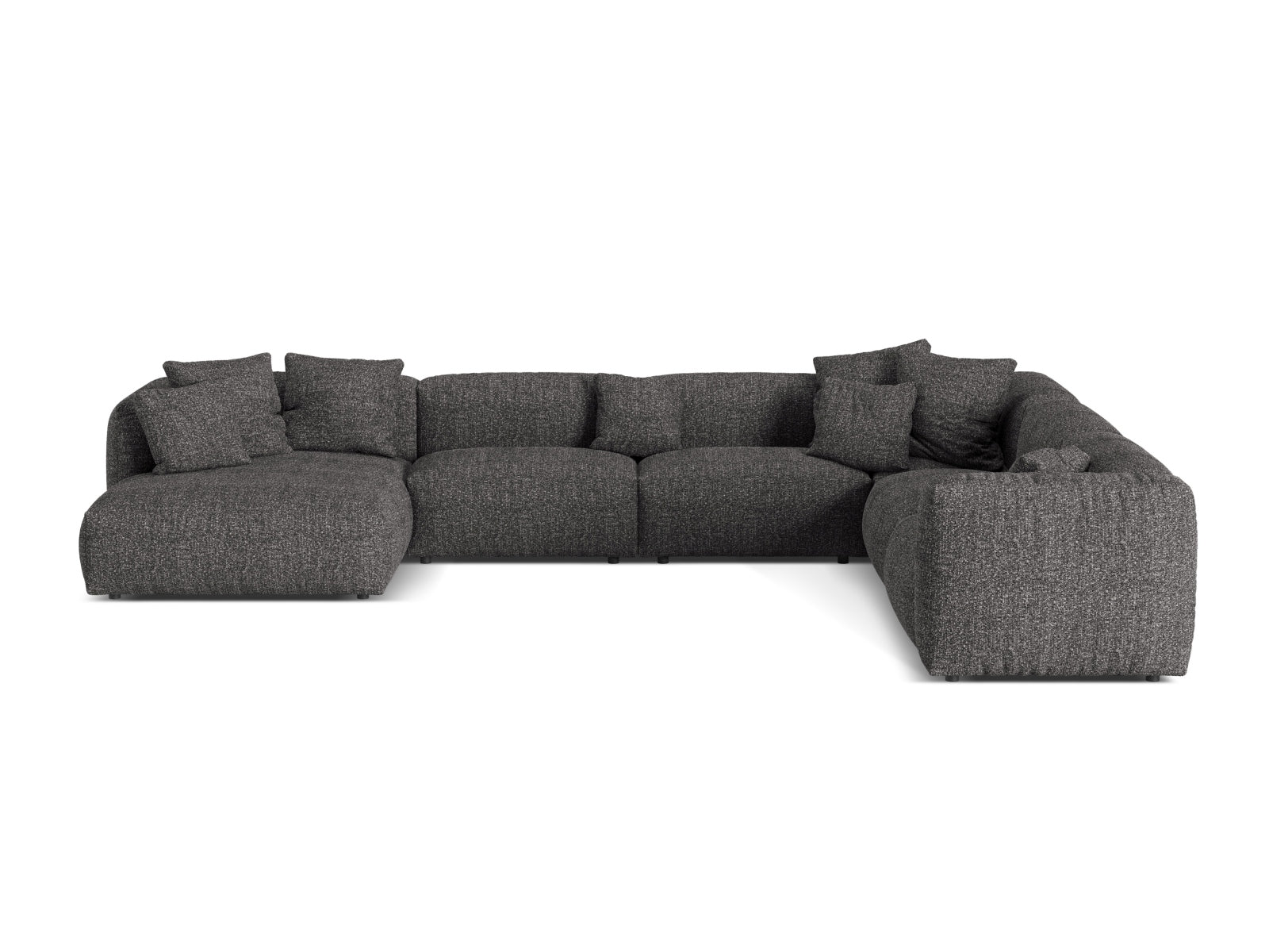 Stilvolles 6-Sitzer Ecksofa Martina in modernem Design, rechtsseitig, perfekt für entspannte Stunden und gesellige Zusammenkünfte.