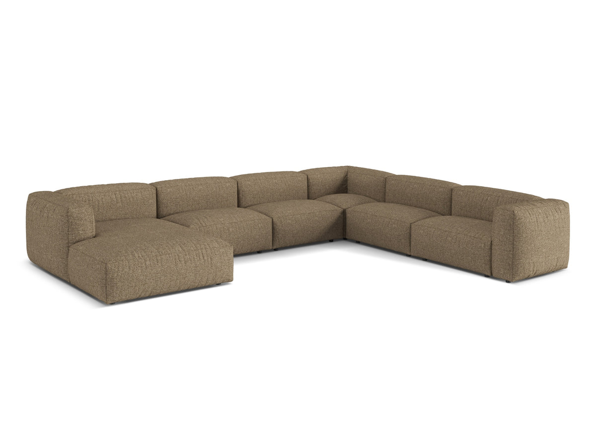 6-Sitzer Modular Ecksofa rechts Martina in Cappuccino-Monet präsentiert im Onlineshop von KAQTU Design AG. Ecksofa rechts ist von Micadoni