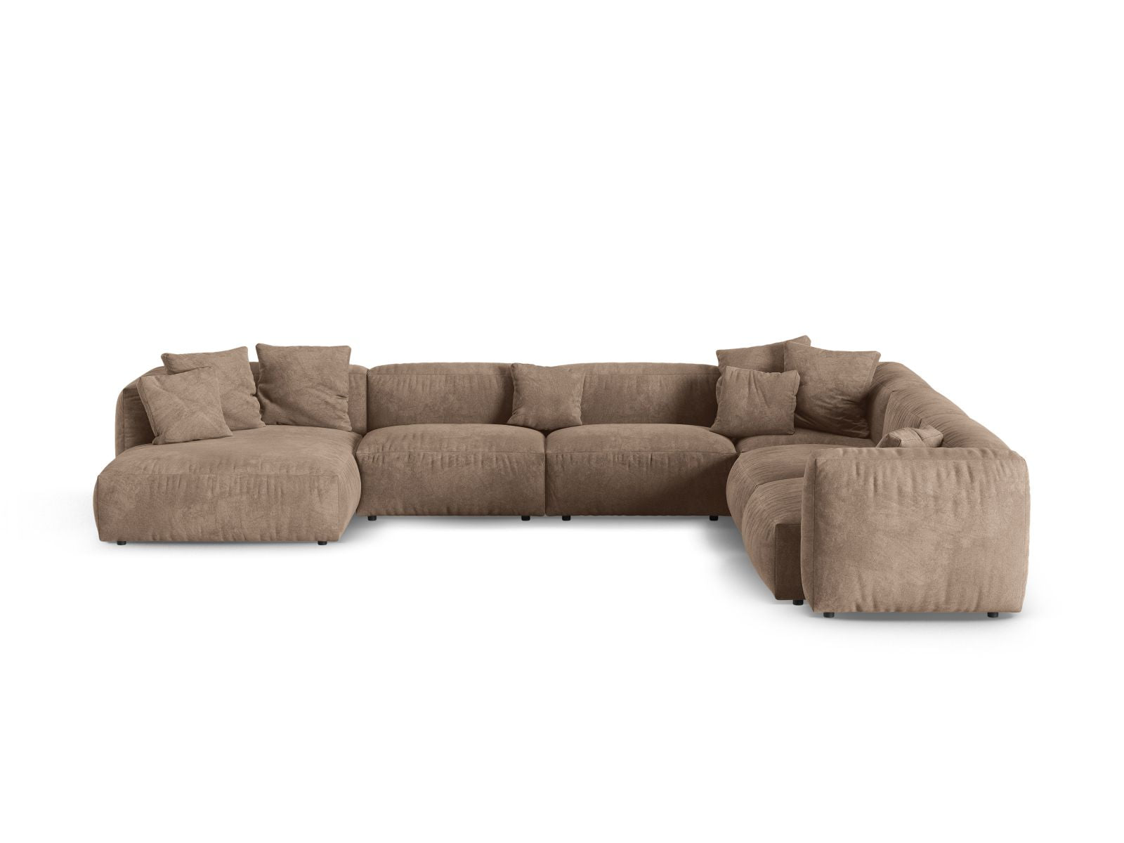 6-Sitzer XL Modular Ecksofa rechts Martina in Dark Beige-Vogue präsentiert im Onlineshop von KAQTU Design AG. Ecksofa rechts ist von Micadoni