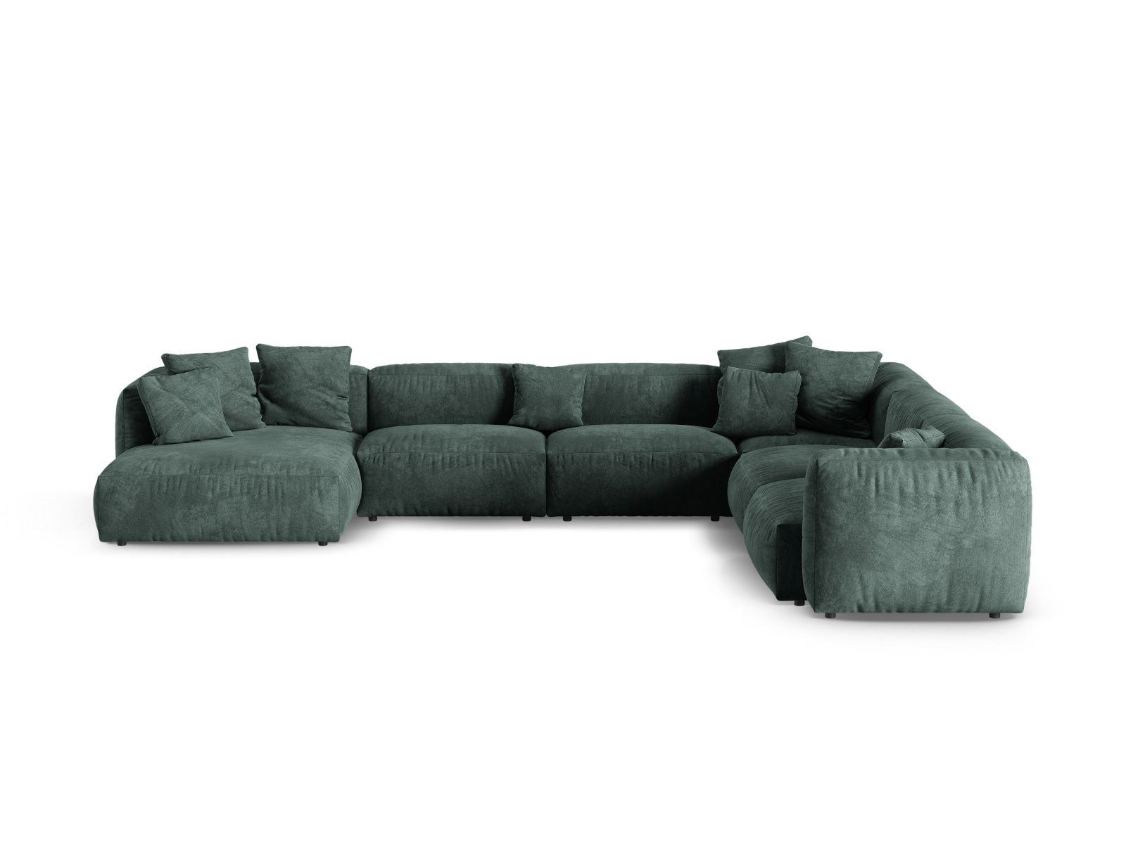 6-Sitzer XL Modular Ecksofa rechts Martina in Petrol-Vogue präsentiert im Onlineshop von KAQTU Design AG. Ecksofa rechts ist von Micadoni
