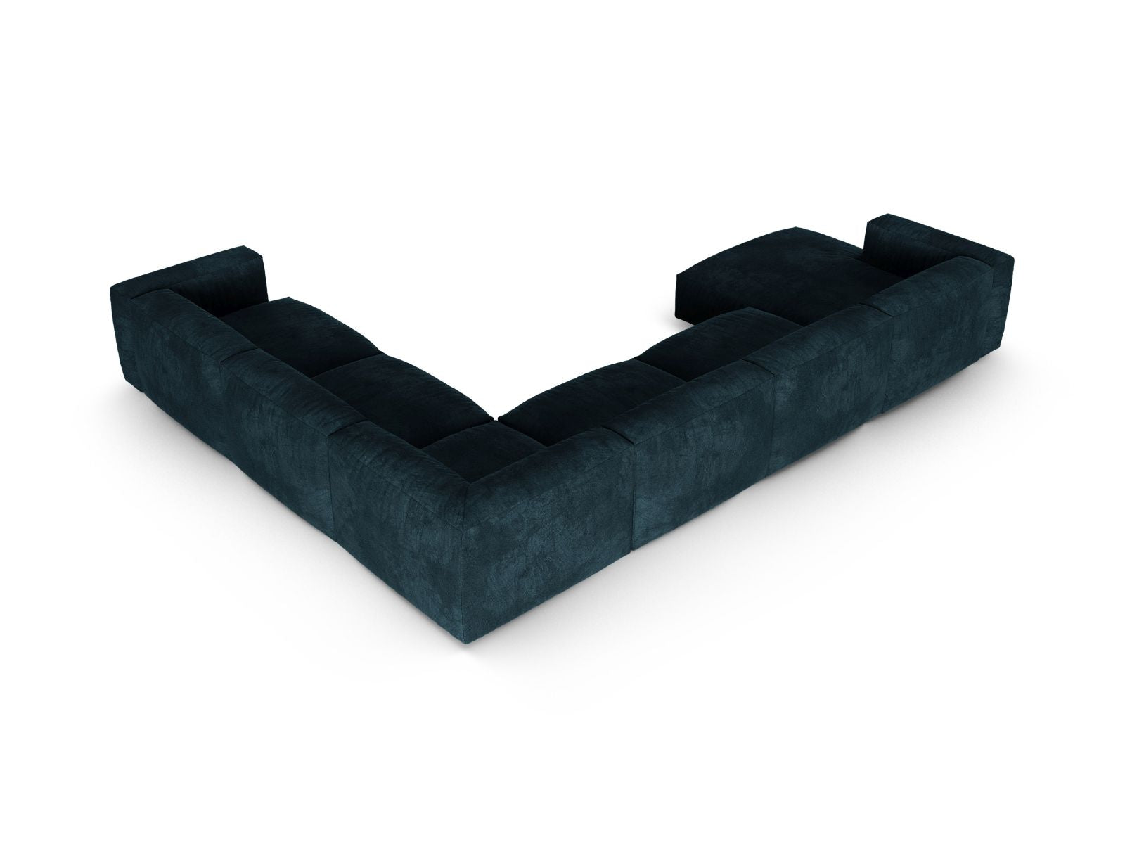 Geräumiges 6-Sitzer XL Ecksofa rechts Martina in modernem Petrol, perfekt für entspannte Abende und gesellige Zusammenkünfte.