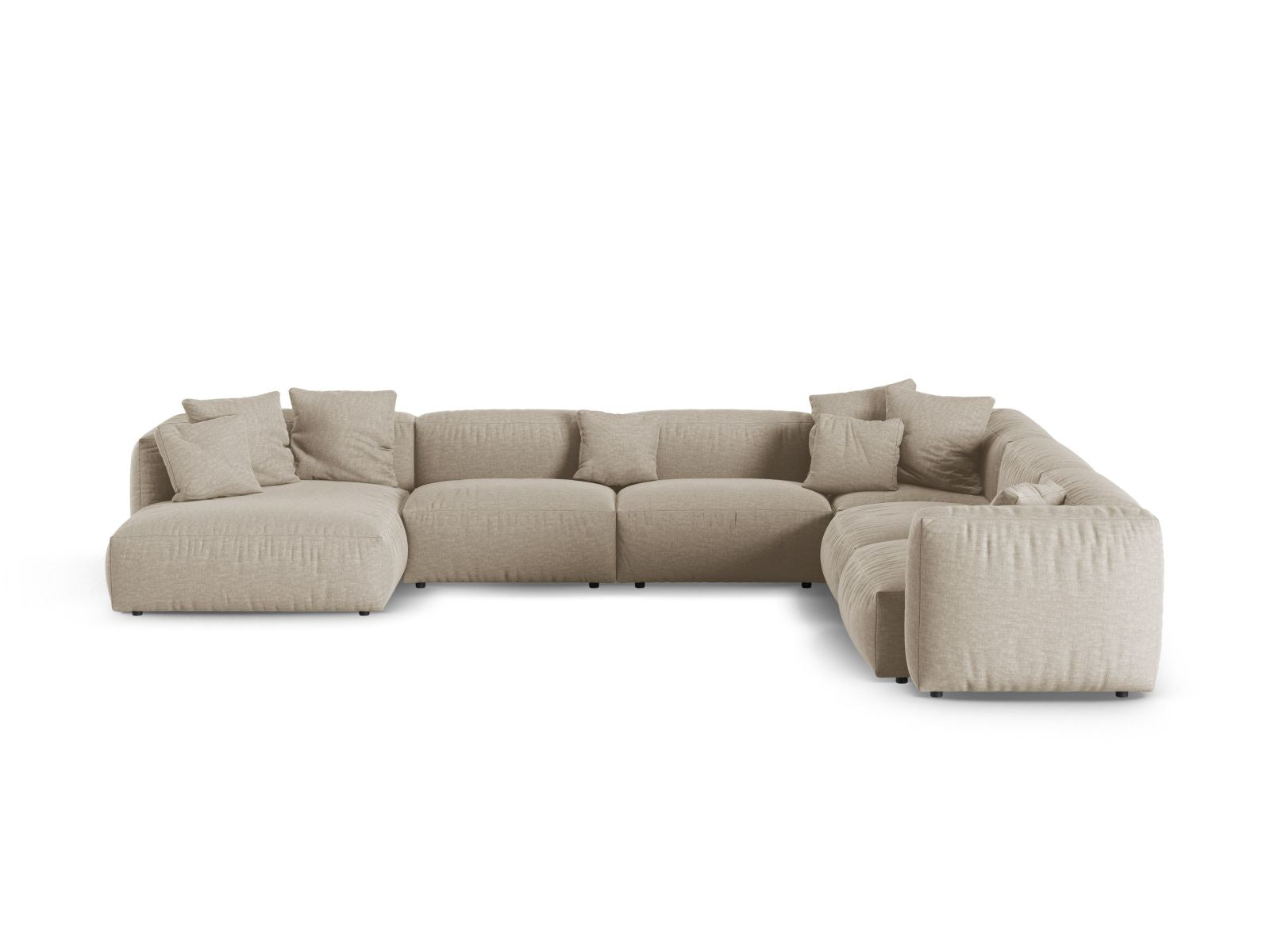 6-Sitzer Ecksofa rechts XL Martina in Light Beige-Boston präsentiert im Onlineshop von KAQTU Design AG. Ecksofa rechts ist von Micadoni