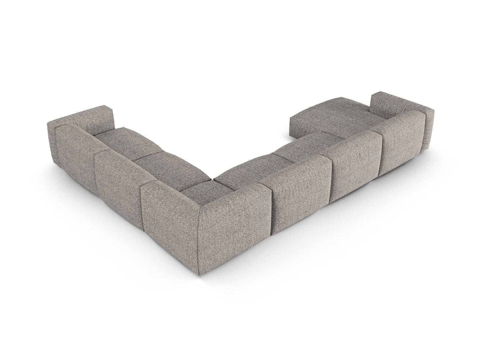 Stilvolles 6-Sitzer XL Ecksofa rechts Martina in Graphit, perfekt für gesellige Runden und gemütliche Entspannung in jedem modernen Zuhause.
