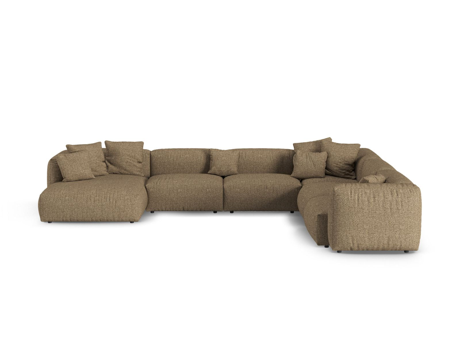 6-Sitzer XL Modular Ecksofa rechts Martina in Cappuccino-Monet präsentiert im Onlineshop von KAQTU Design AG. Ecksofa rechts ist von Micadoni