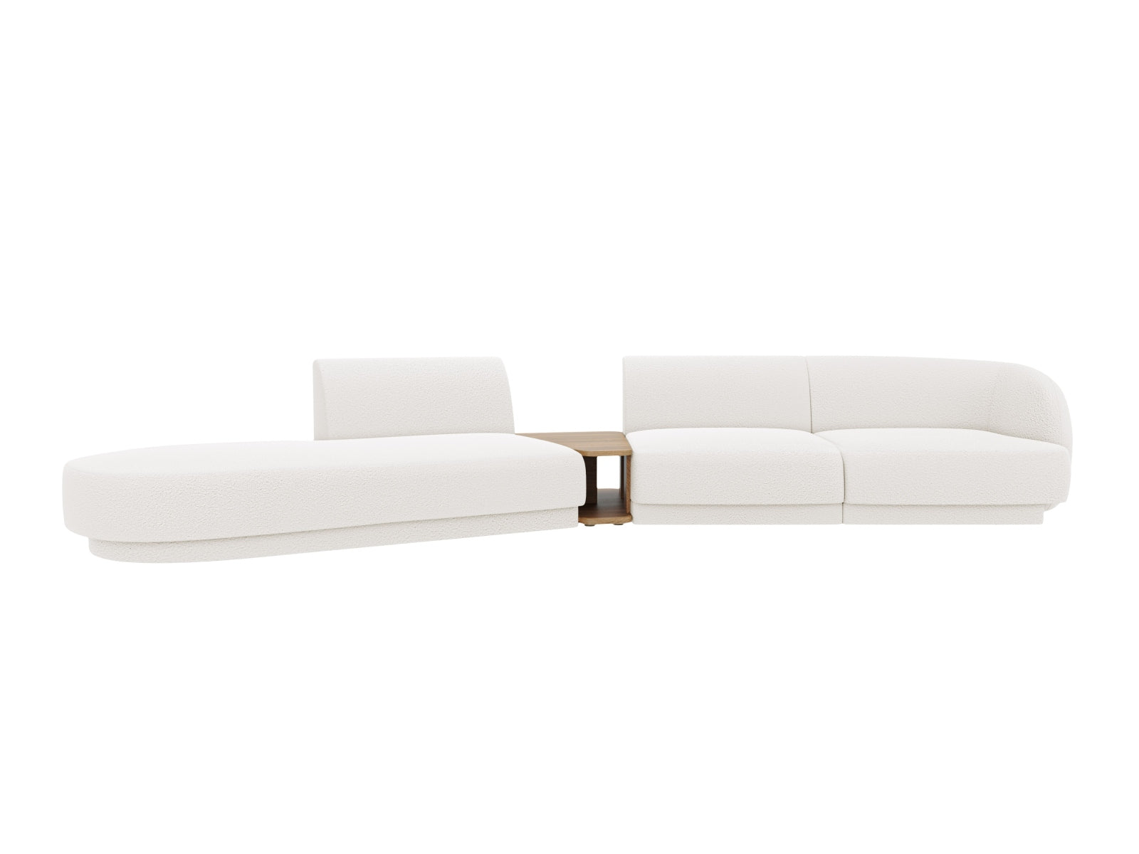 Miley Modulares Sofa links 4 Sitzer in White präsentiert im Onlineshop von KAQTU Design AG. L-Sofa links ist von Micadoni