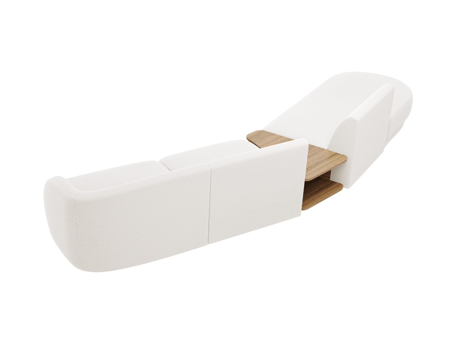 Miley Modulares Sofa links 4 Sitzer in White präsentiert im Onlineshop von KAQTU Design AG. L-Sofa links ist von Micadoni