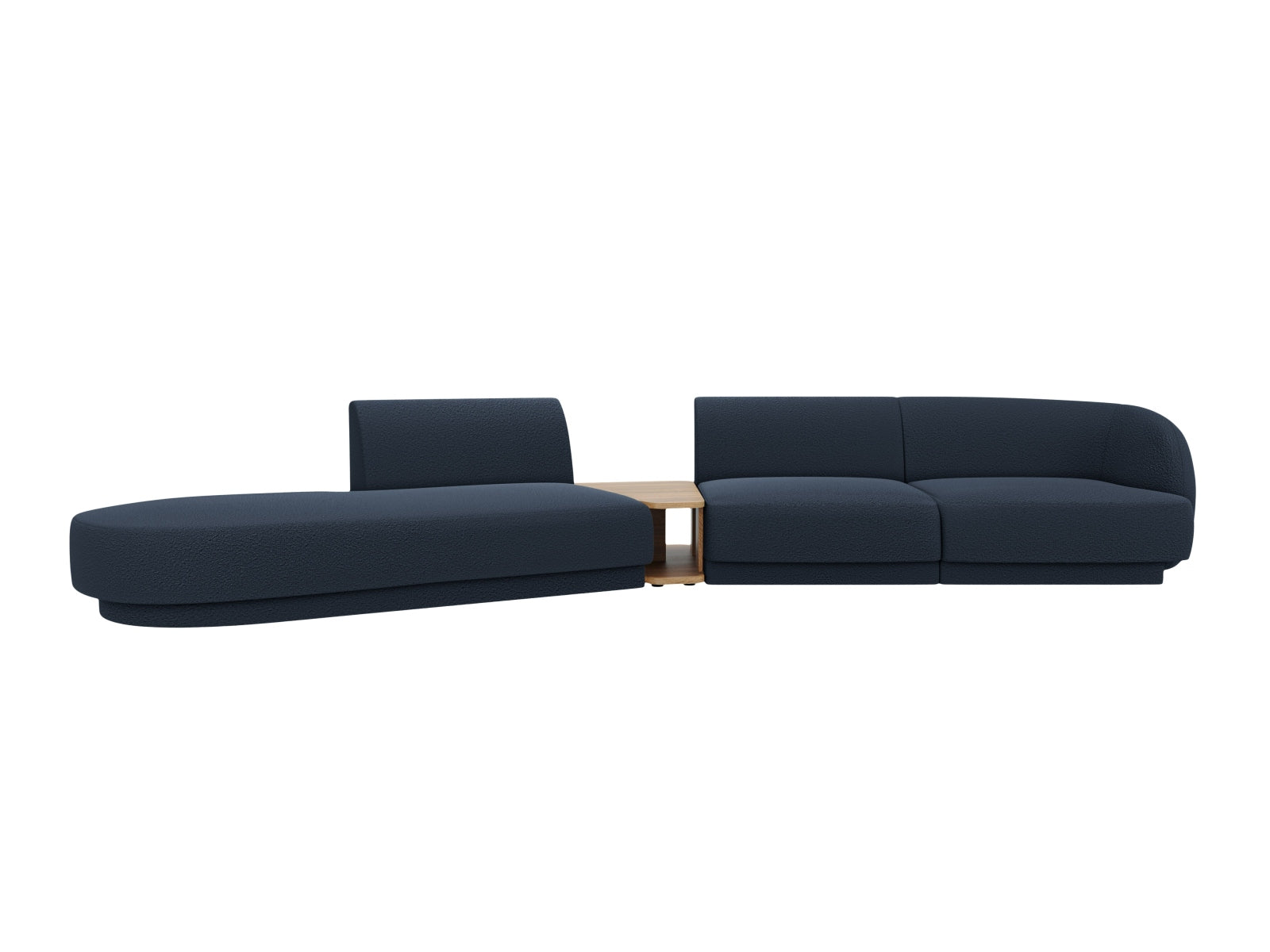 Miley Modulares Sofa links 4 Sitzer in Dark Blue präsentiert im Onlineshop von KAQTU Design AG. L-Sofa links ist von Micadoni