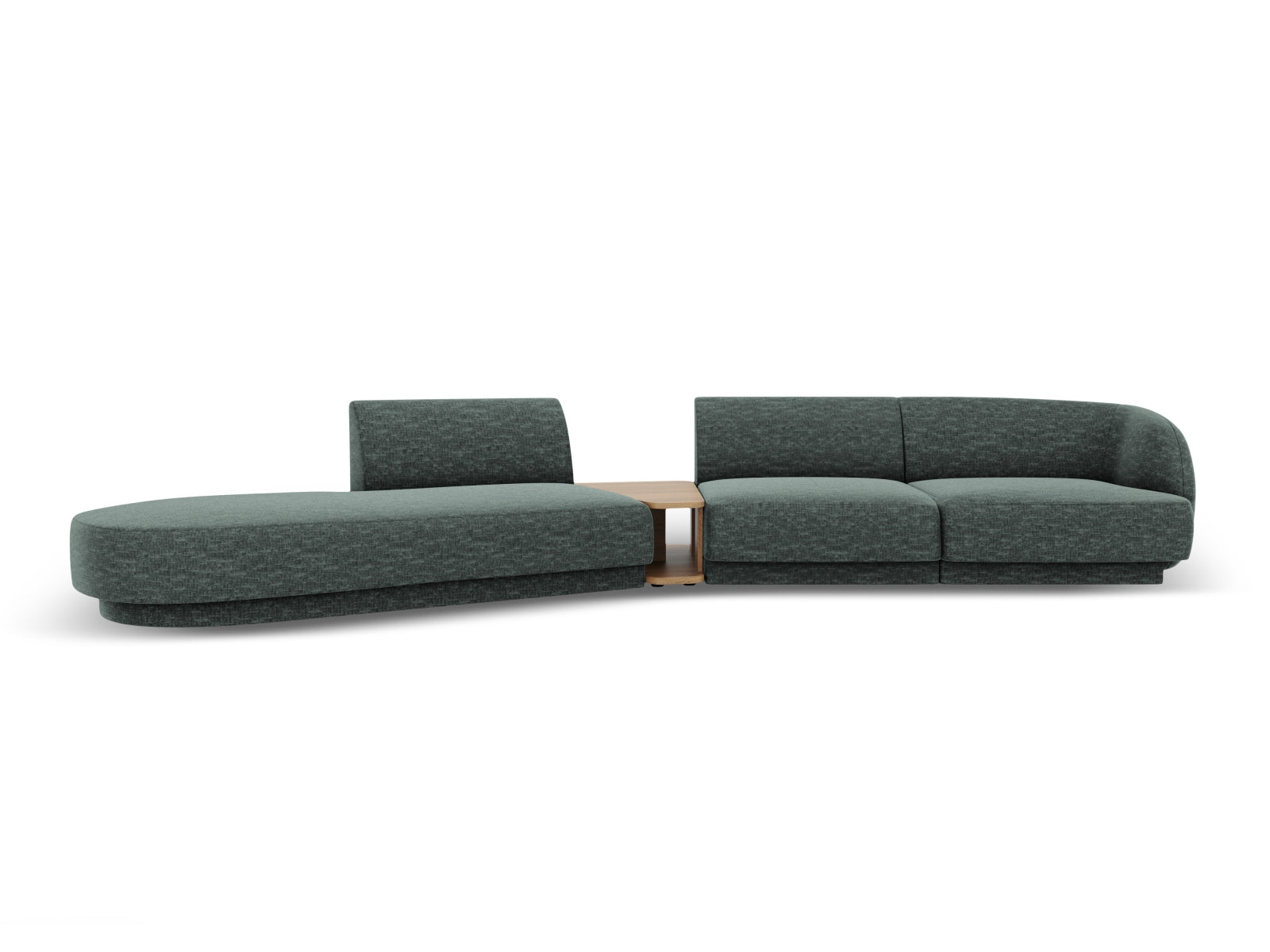 Miley Modulares Sofa links 4 Sitzer in Petrol präsentiert im Onlineshop von KAQTU Design AG. L-Sofa links ist von Micadoni