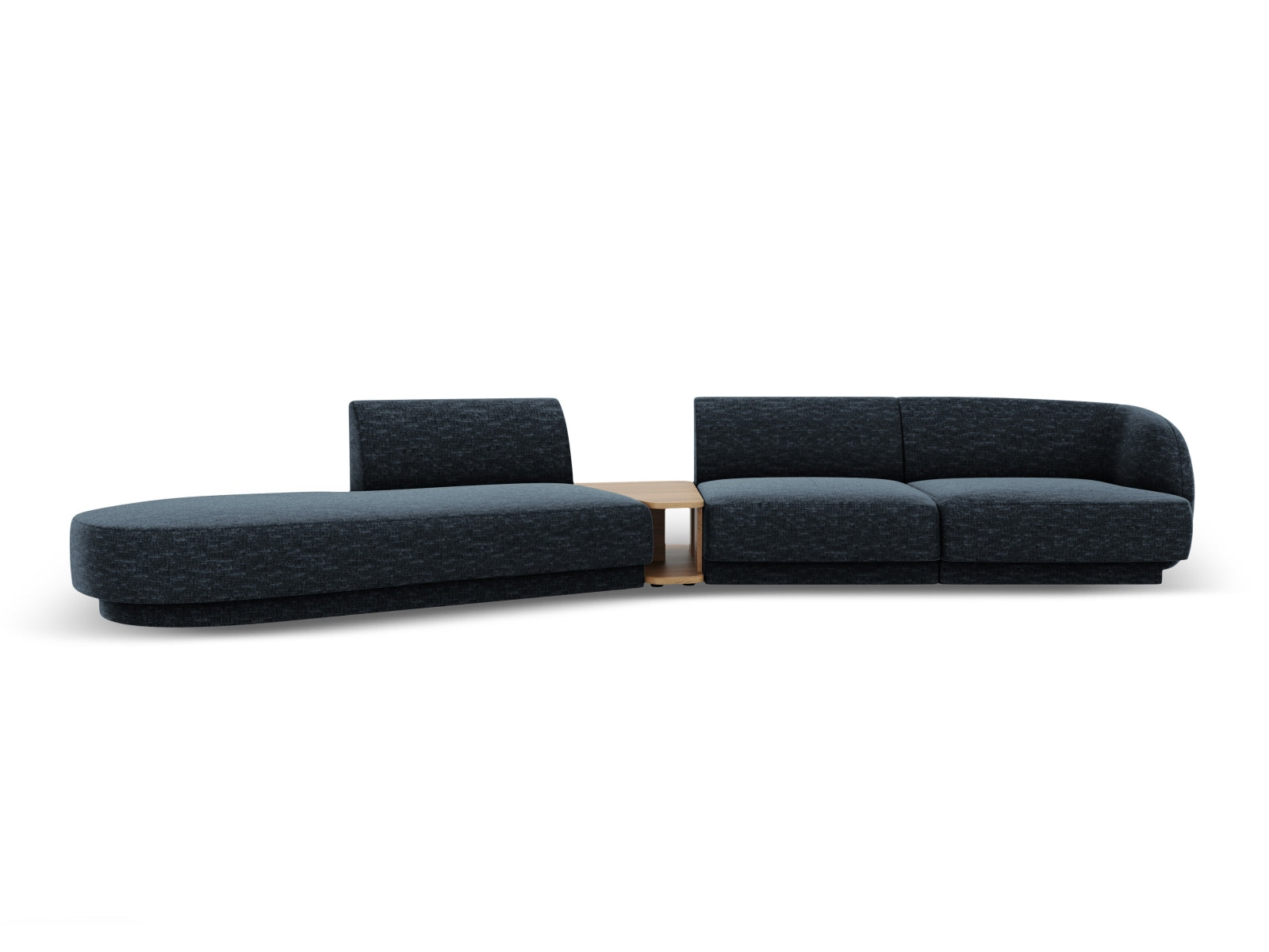 Miley Modulares Sofa links 4 Sitzer in Royal Blue präsentiert im Onlineshop von KAQTU Design AG. L-Sofa links ist von Micadoni
