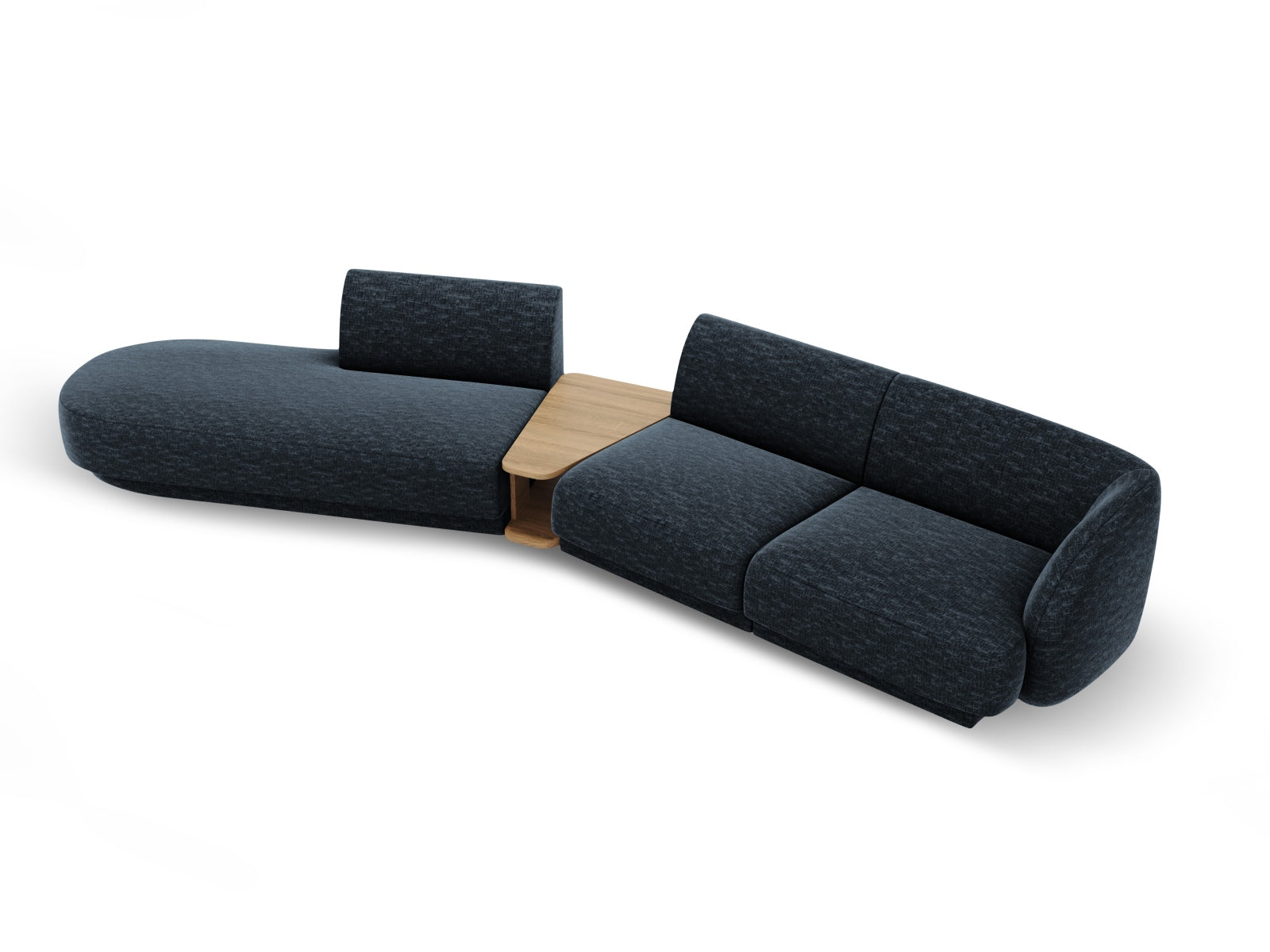 Miley Modulares Sofa links 4 Sitzer in Royal Blue präsentiert im Onlineshop von KAQTU Design AG. L-Sofa links ist von Micadoni