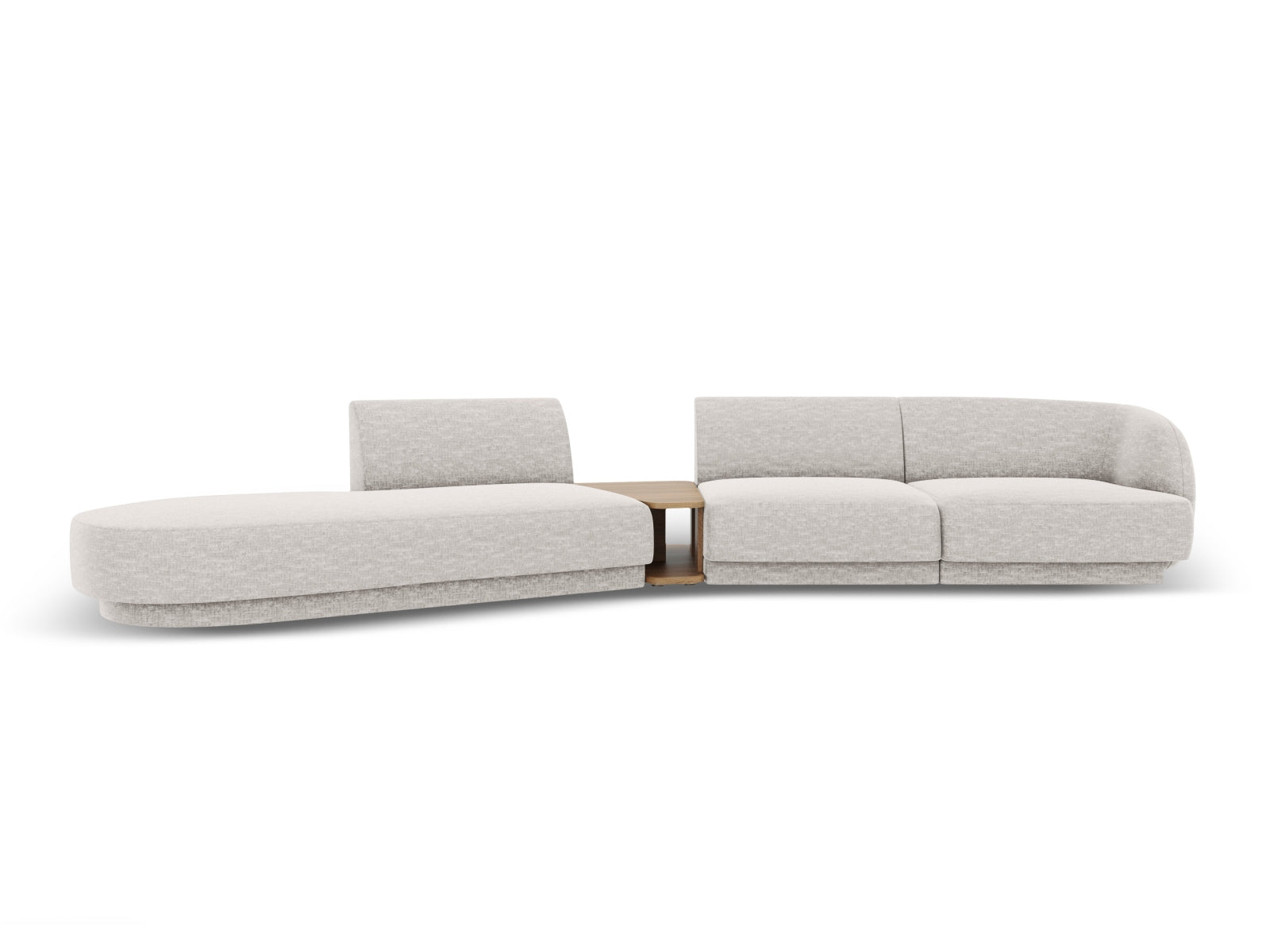 Miley Modulares Sofa links 4 Sitzer in Light Grey präsentiert im Onlineshop von KAQTU Design AG. L-Sofa links ist von Micadoni