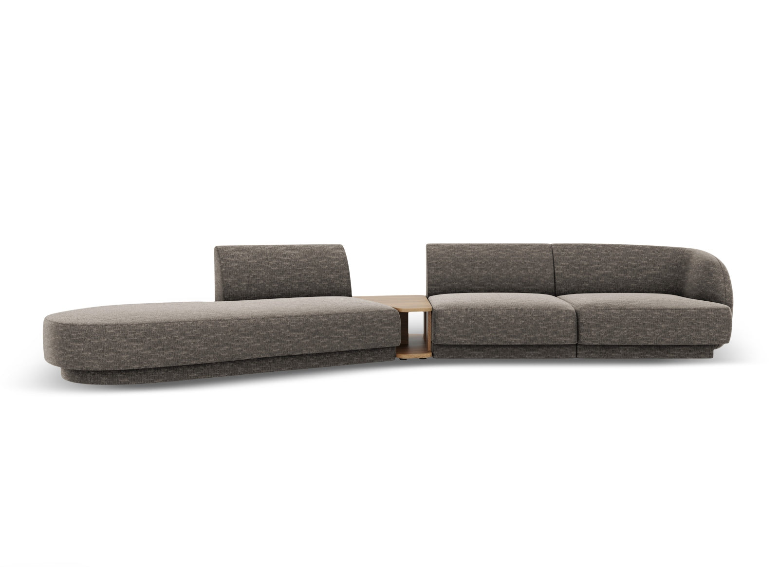 Miley Modulares Sofa links 4 Sitzer in Grey präsentiert im Onlineshop von KAQTU Design AG. L-Sofa links ist von Micadoni