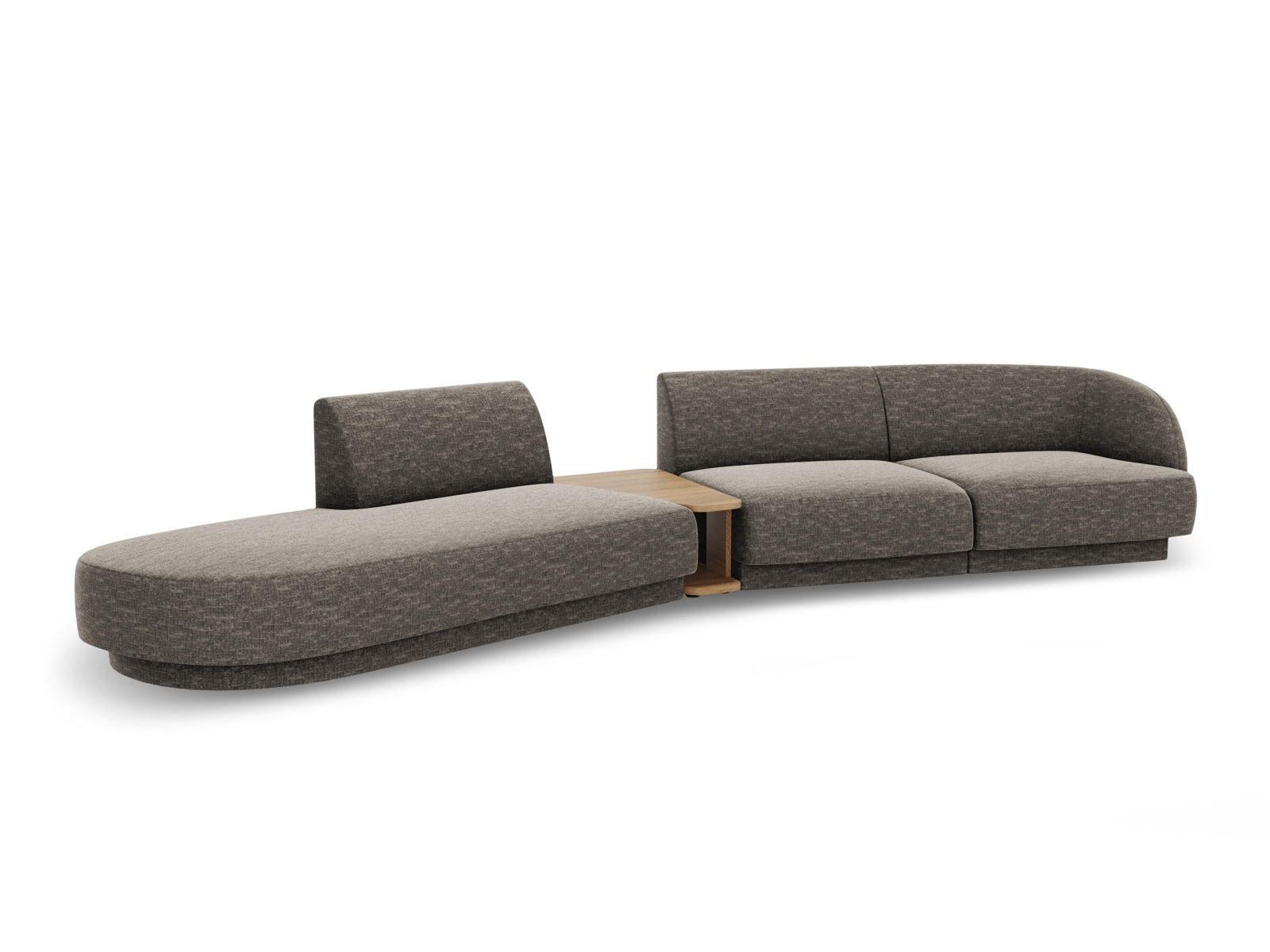 Miley Modulares Sofa links 4 Sitzer in Grey präsentiert im Onlineshop von KAQTU Design AG. L-Sofa links ist von Micadoni