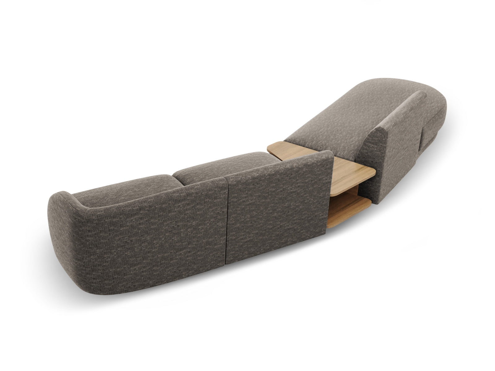 Miley Modulares Sofa links 4 Sitzer in Grey präsentiert im Onlineshop von KAQTU Design AG. L-Sofa links ist von Micadoni