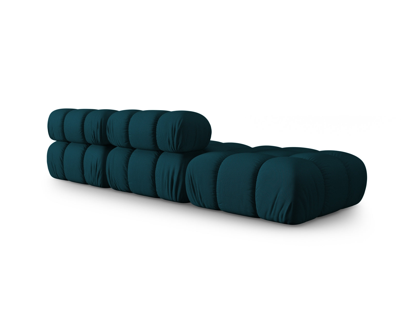 Elegantes Bellis 4-Sitzer L-Sofa in tiefem Blau, linksseitig, 94 cm breit, ideal für stilvolle und zeitgemäße Wohnräume.