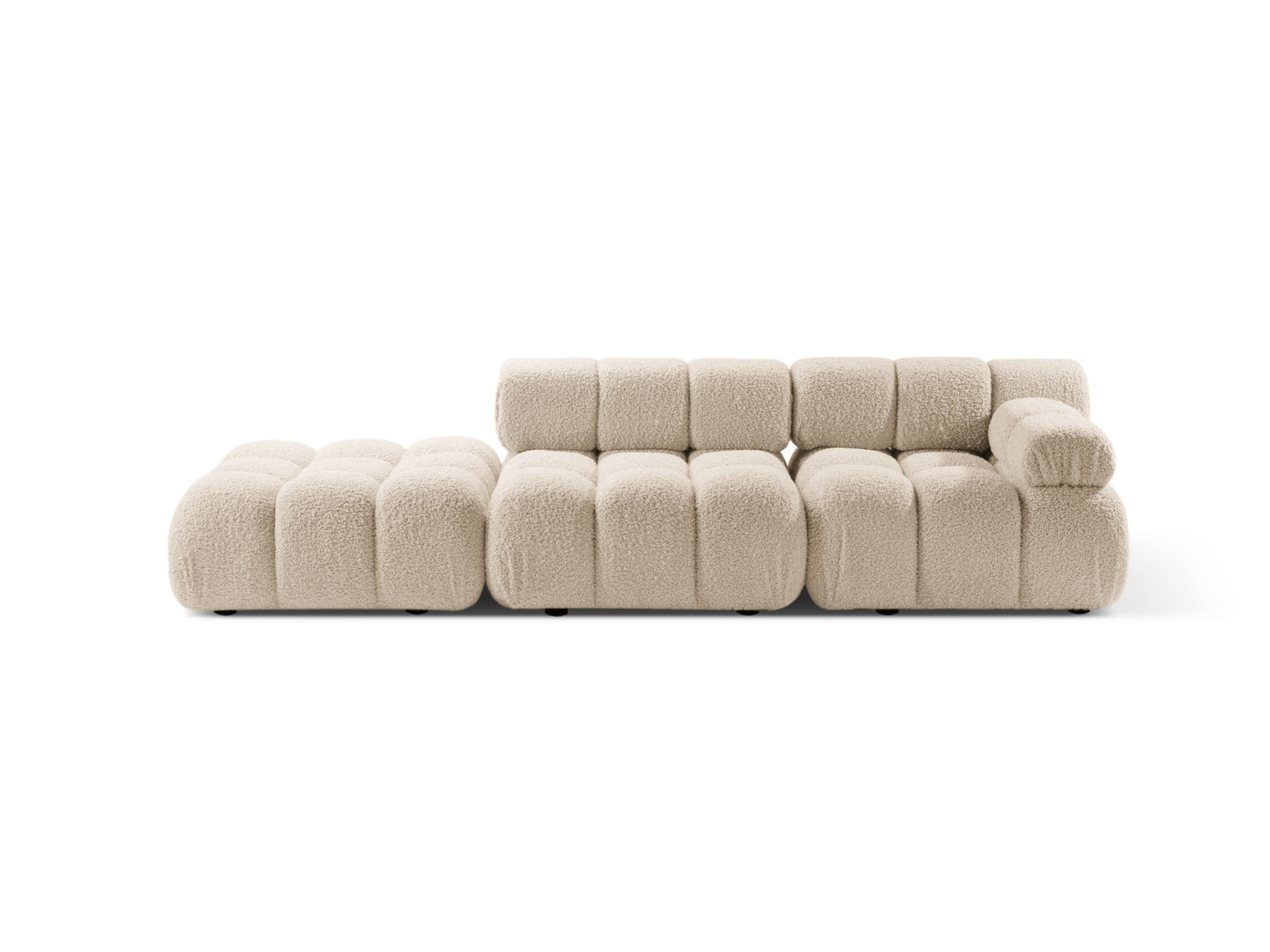 Bellis Boucle modulares Sofa links 4 Sitzer 94cm in Light Beige präsentiert im Onlineshop von KAQTU Design AG. L-Sofa links ist von Micadoni