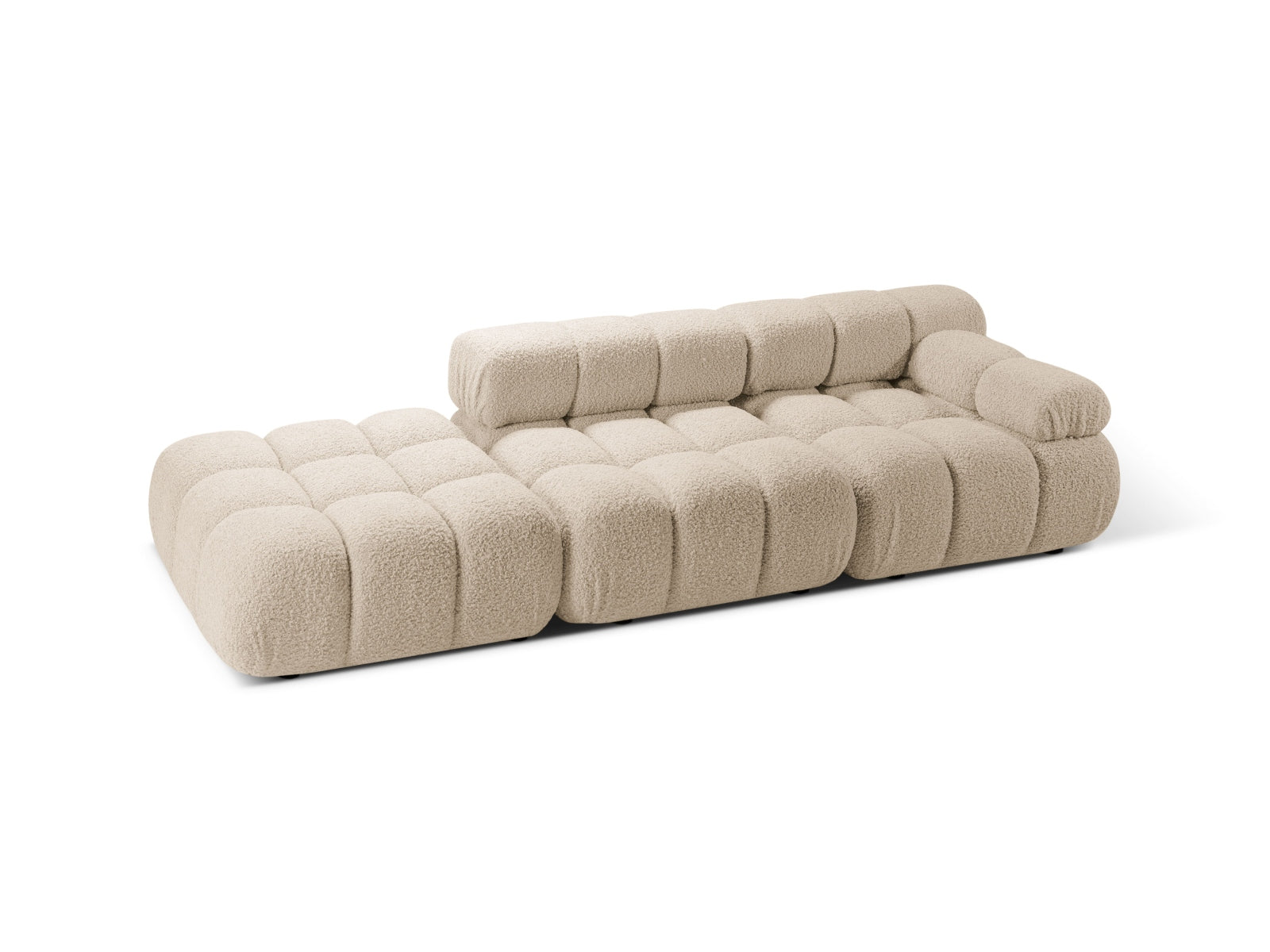 Bellis Boucle modulares Sofa links 4 Sitzer 94cm in Light Beige präsentiert im Onlineshop von KAQTU Design AG. L-Sofa links ist von Micadoni