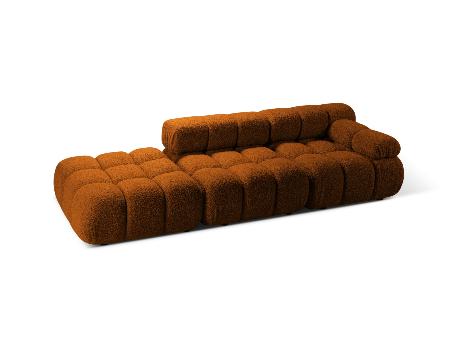 Bellis Boucle modulares Sofa links 4 Sitzer 94cm in Brick präsentiert im Onlineshop von KAQTU Design AG. L-Sofa links ist von Micadoni