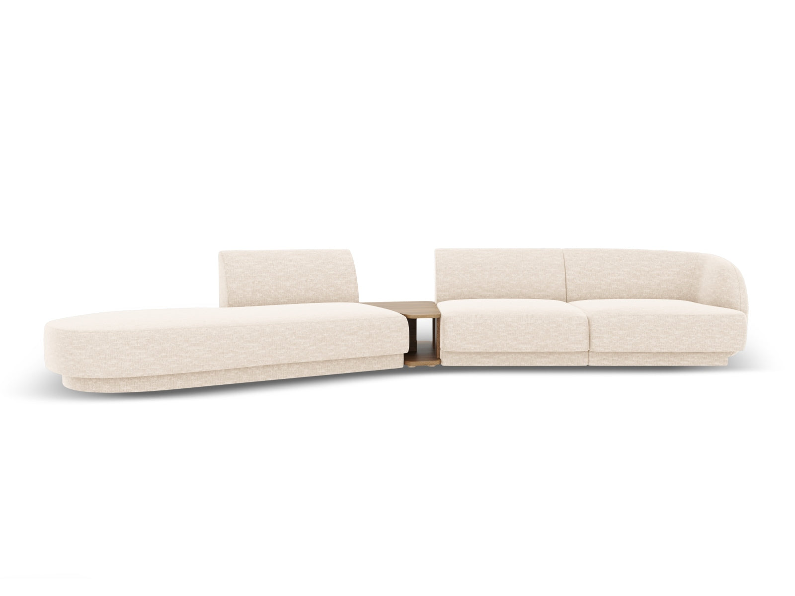 Miley Modulares Sofa links 4 Sitzer in Ivory präsentiert im Onlineshop von KAQTU Design AG. L-Sofa links ist von Micadoni