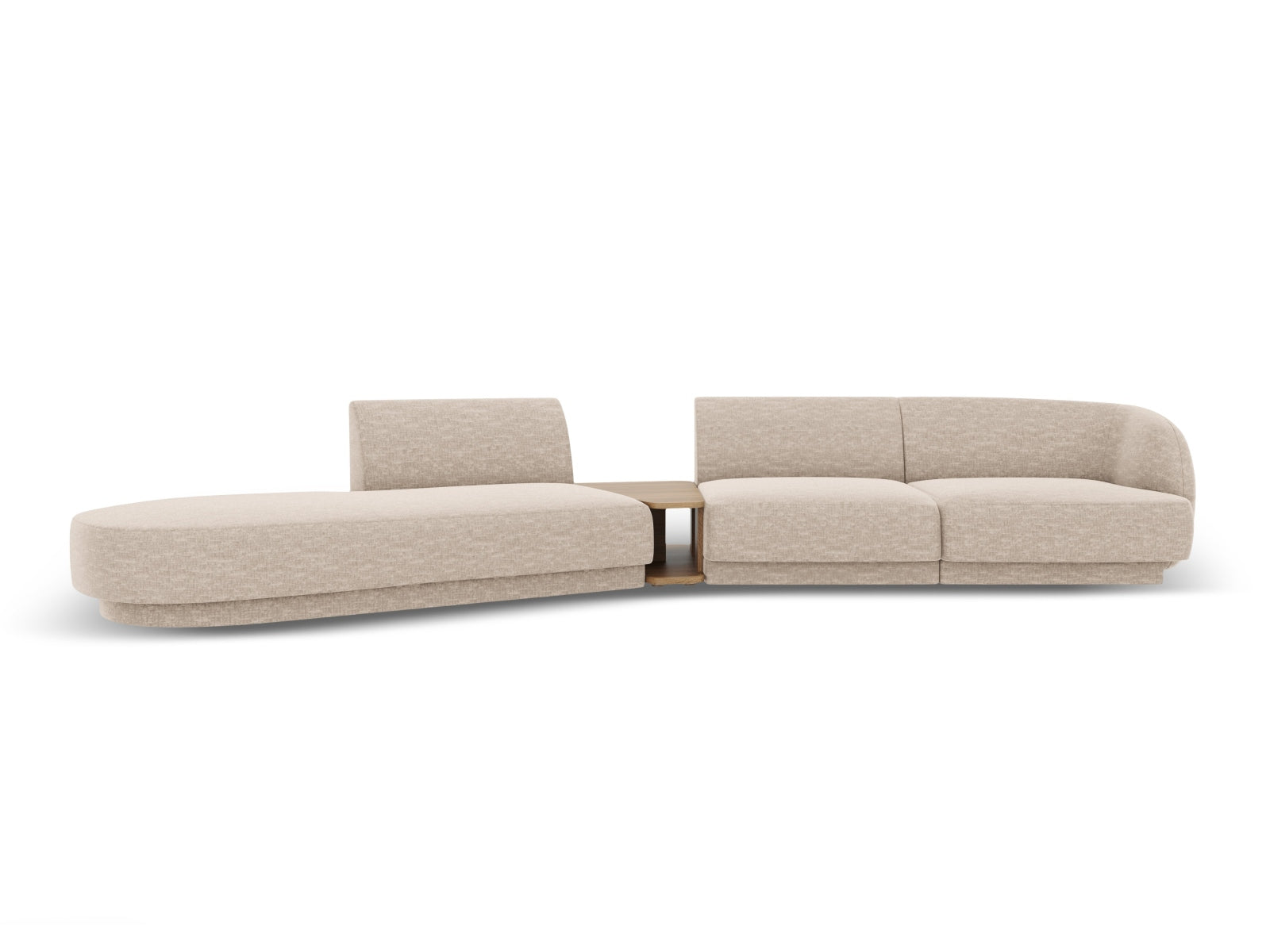 Miley Modulares Sofa links 4 Sitzer in Beige präsentiert im Onlineshop von KAQTU Design AG. L-Sofa links ist von Micadoni