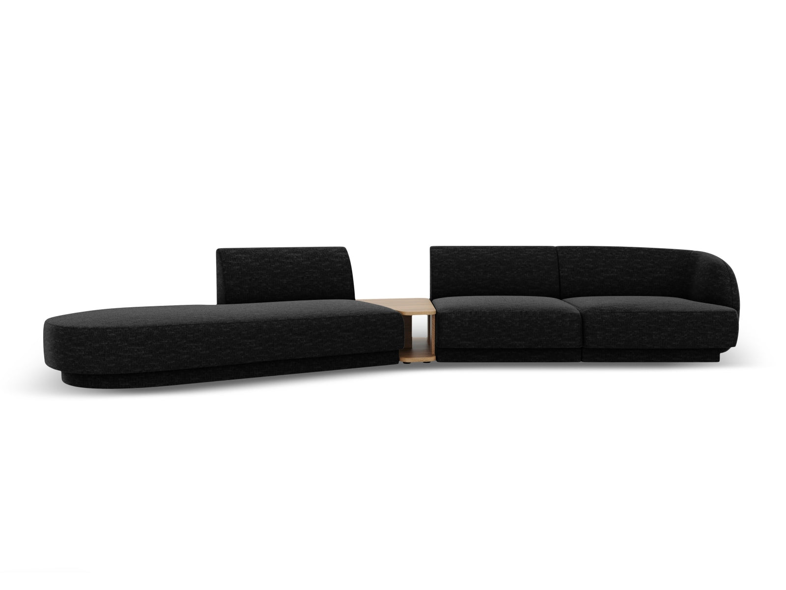Miley Modulares Sofa links 4 Sitzer in Anthracite präsentiert im Onlineshop von KAQTU Design AG. L-Sofa links ist von Micadoni