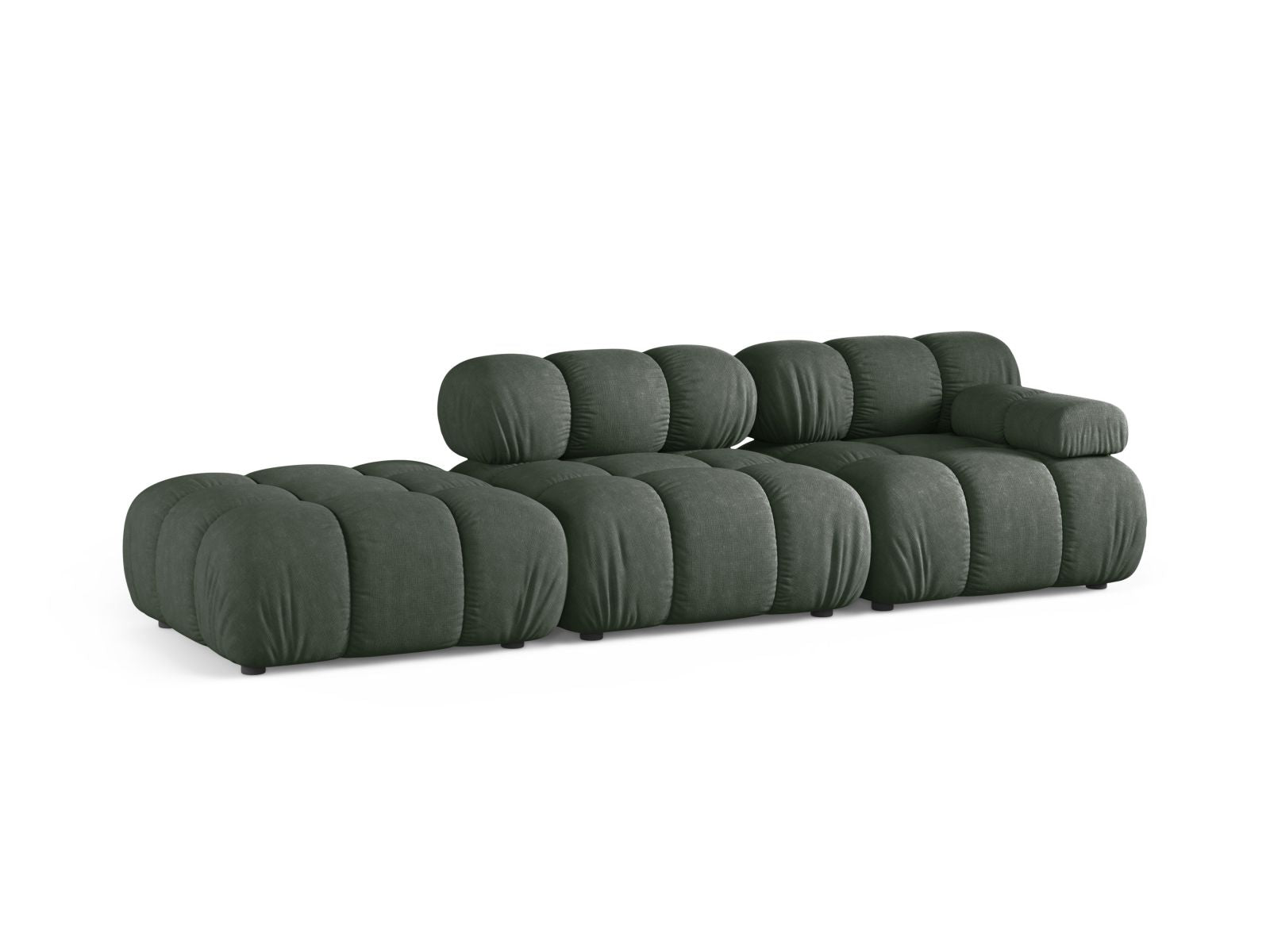 Elegantes 4-Sitzer Sofa Bellis in Moss Green-Liberty, modulares Design für individuellen Komfort, erhältlich bei KAQTU Design AG.