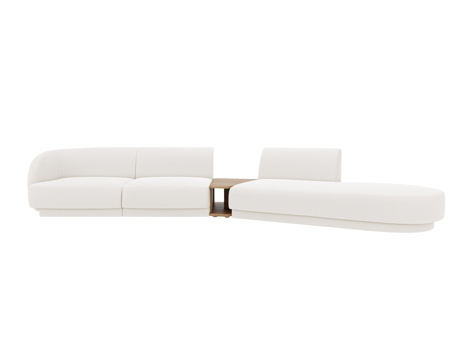 Miley Modulares Sofa rechts 4 Sitzer in White präsentiert im Onlineshop von KAQTU Design AG. L-Sofa rechts ist von Micadoni
