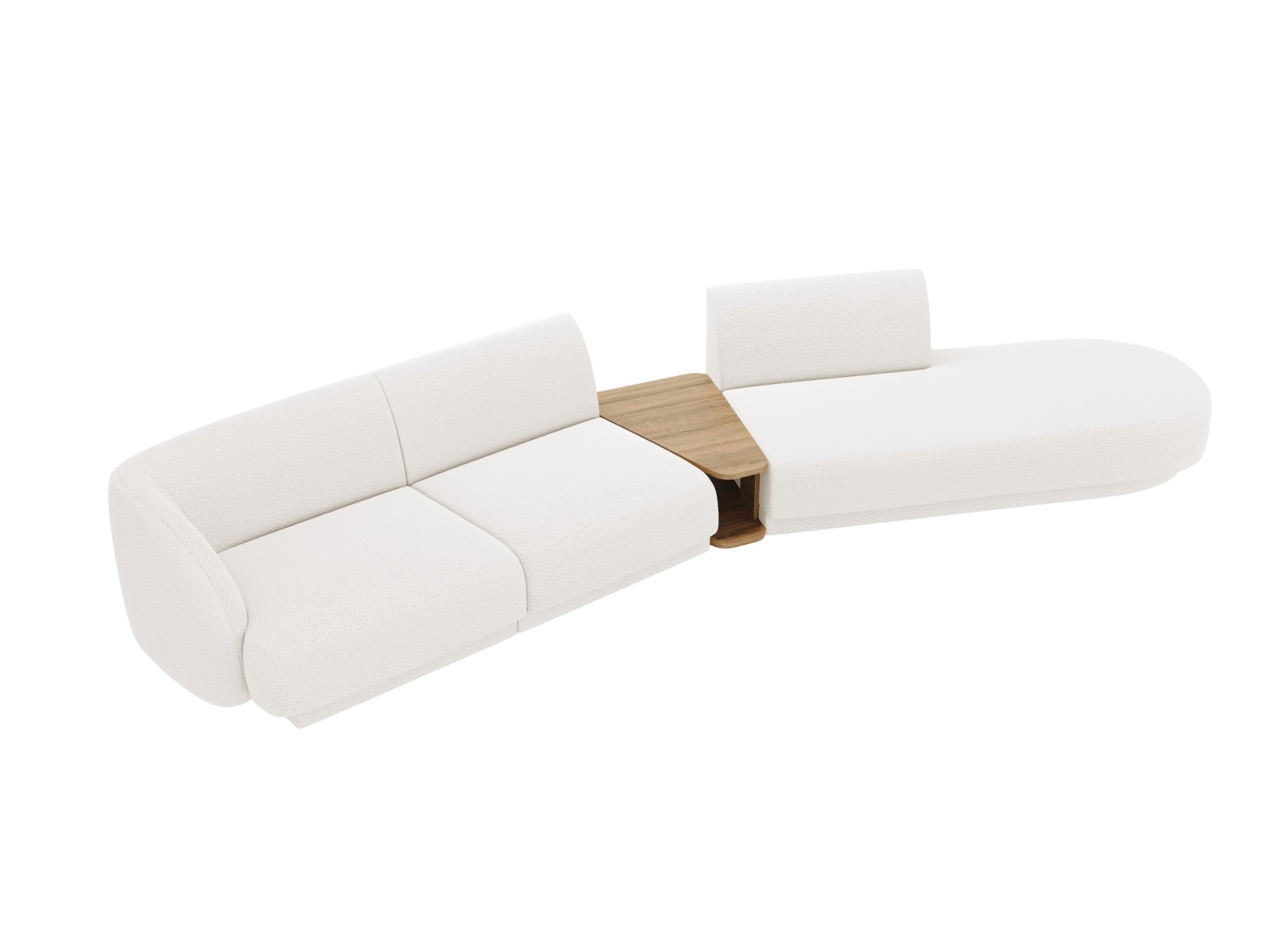 Miley Modulares Sofa rechts 4 Sitzer in White präsentiert im Onlineshop von KAQTU Design AG. L-Sofa rechts ist von Micadoni